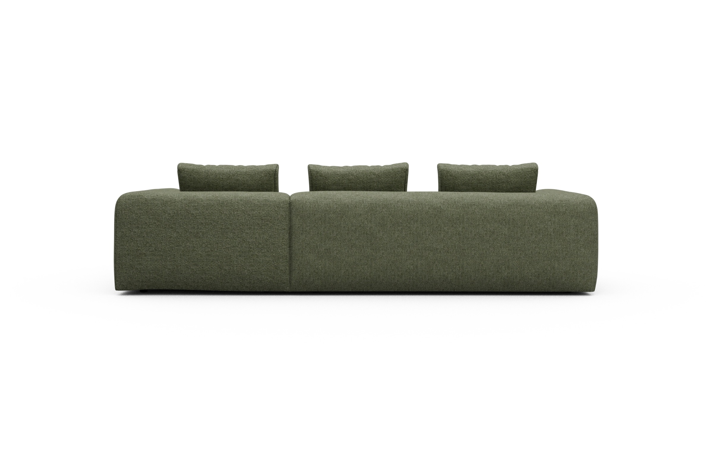 Ecksofa Fred Chaiselongue rechts mit 2,5-Sitzer Carreno-Vivid-Green