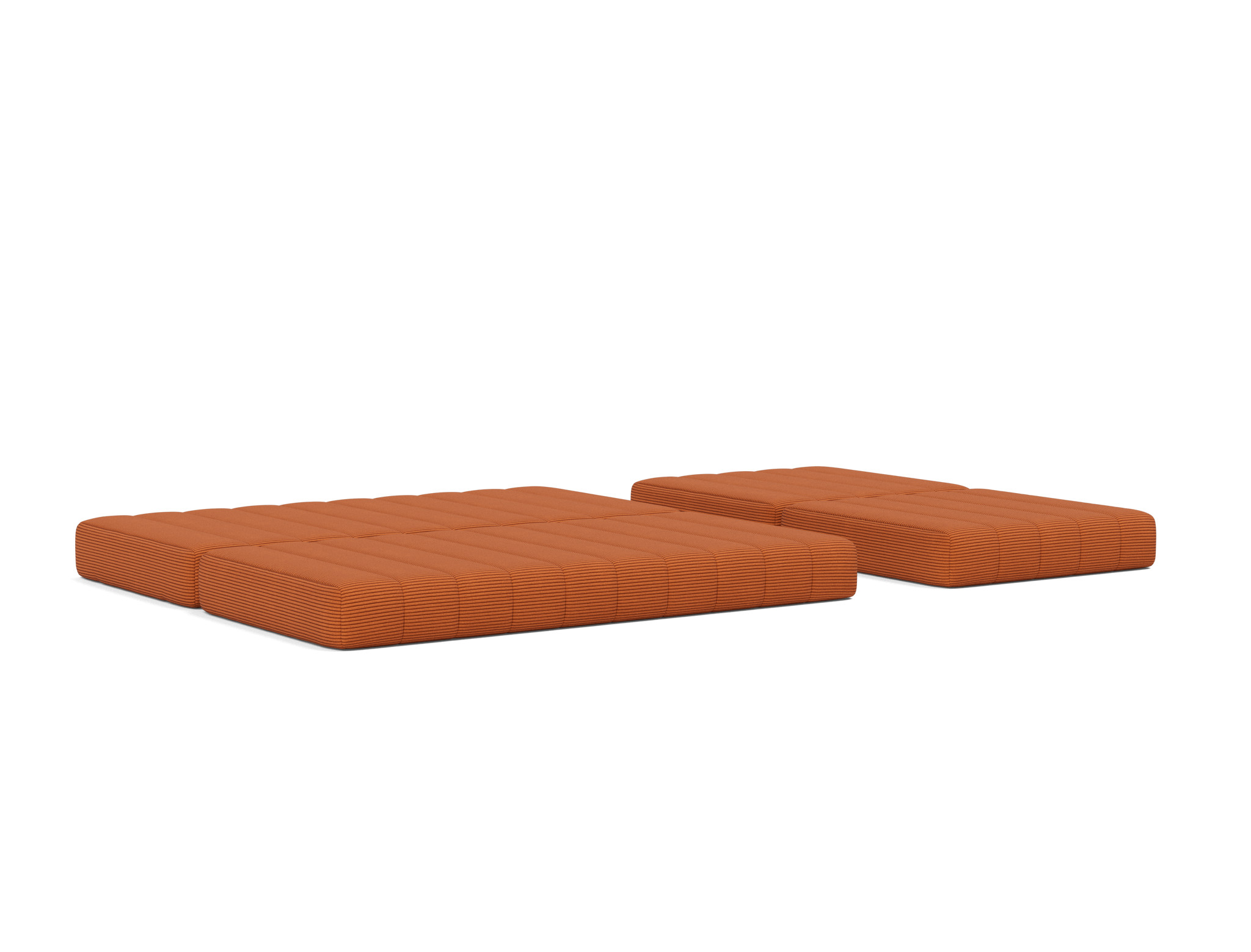 Schlafsofa CozyPad Grand mit Armlehnen Kord Corduroy 595-Burnt-Orange