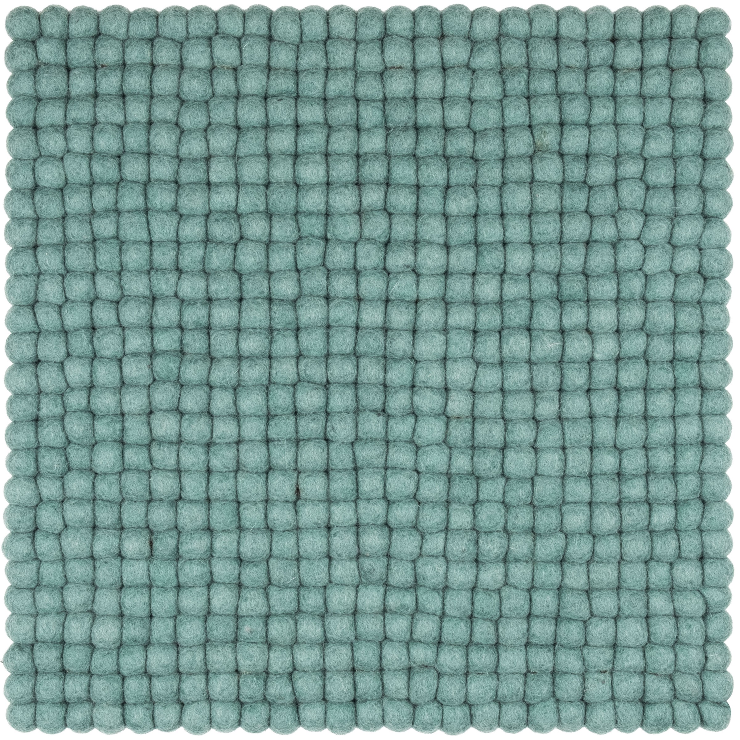 myfelt Taro Filzkugel-Sitzauflage Aqua 36 x 36 cm