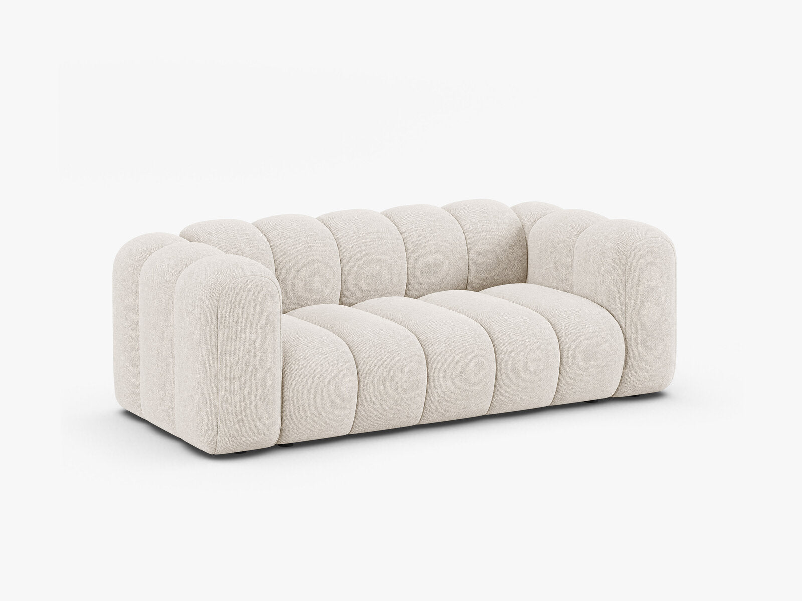 Micadoni Sofa Lupine 2-Sitzer Chenille Eden Helles Beige