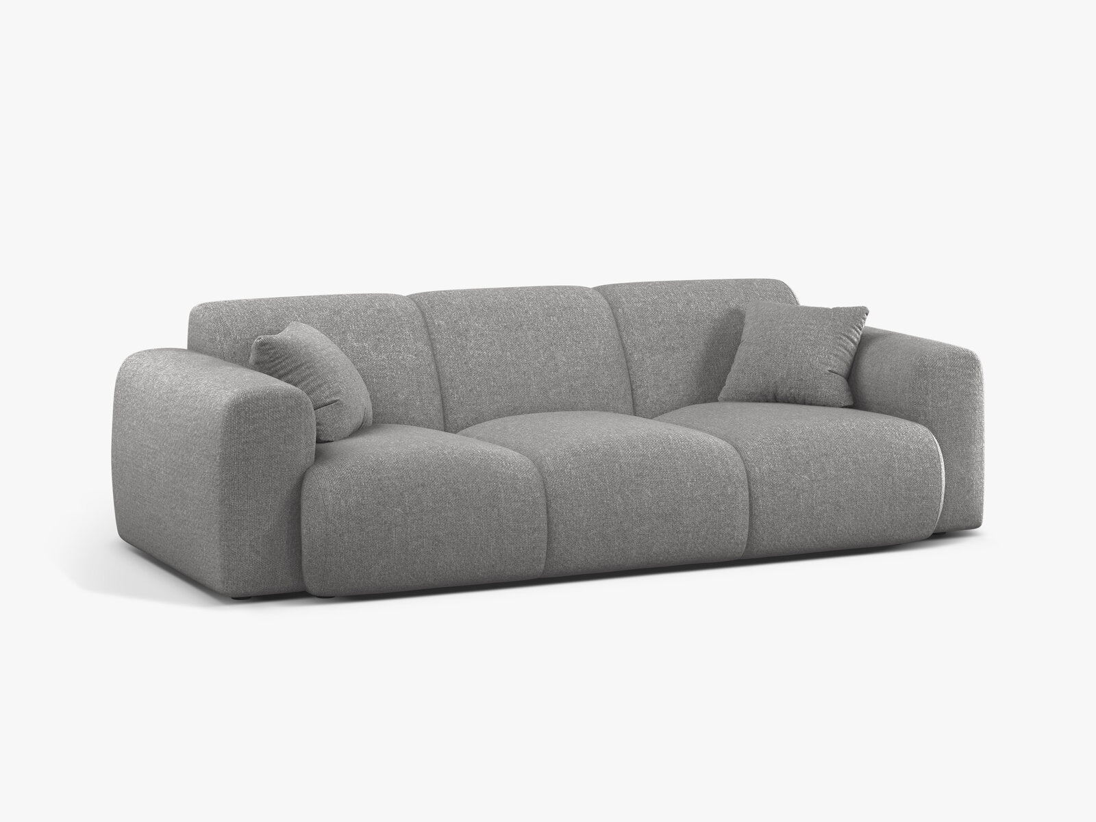 Micadoni Sofa Molino 3-Sitzer Chenille Eden Hellgrau