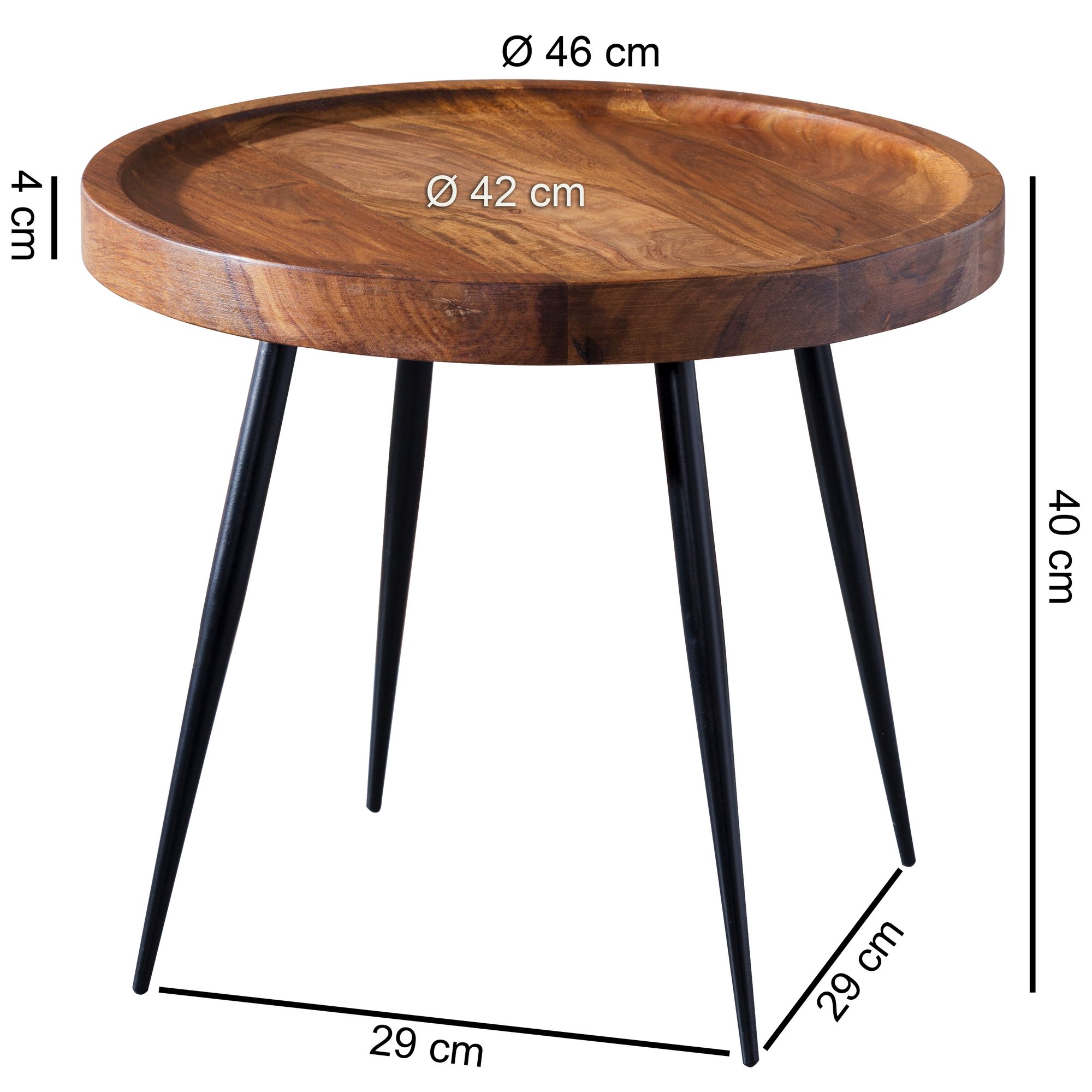 Beistelltisch Gorlev Sheesham Ø 46 cm