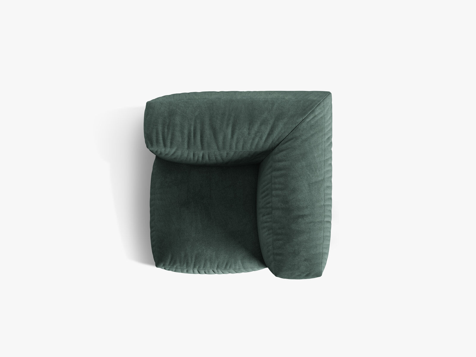 Micadoni Eckmodul Martina 1-Sitzer Klein Samt Vogue Petrol
