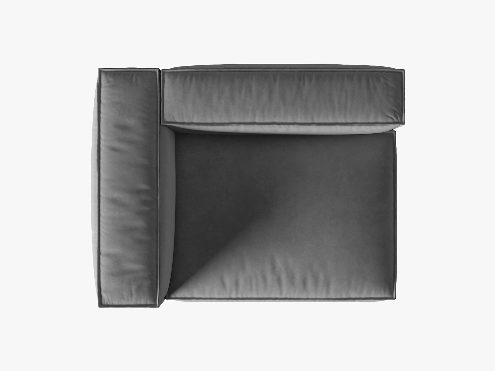Micadoni Eckmodul Nuria 2-Sitzer Links Samt Grau