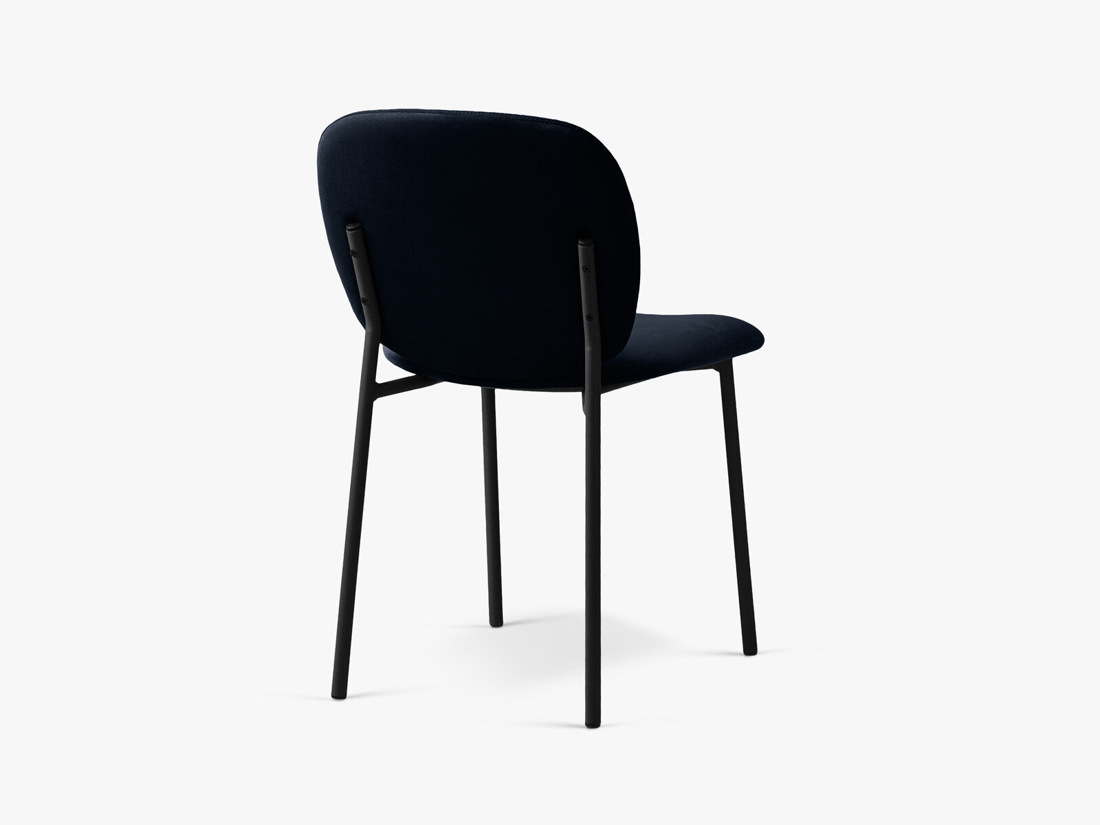 Micadoni Stuhl Caroline Samt Magic Velvet Schwarz Metall Schwarz