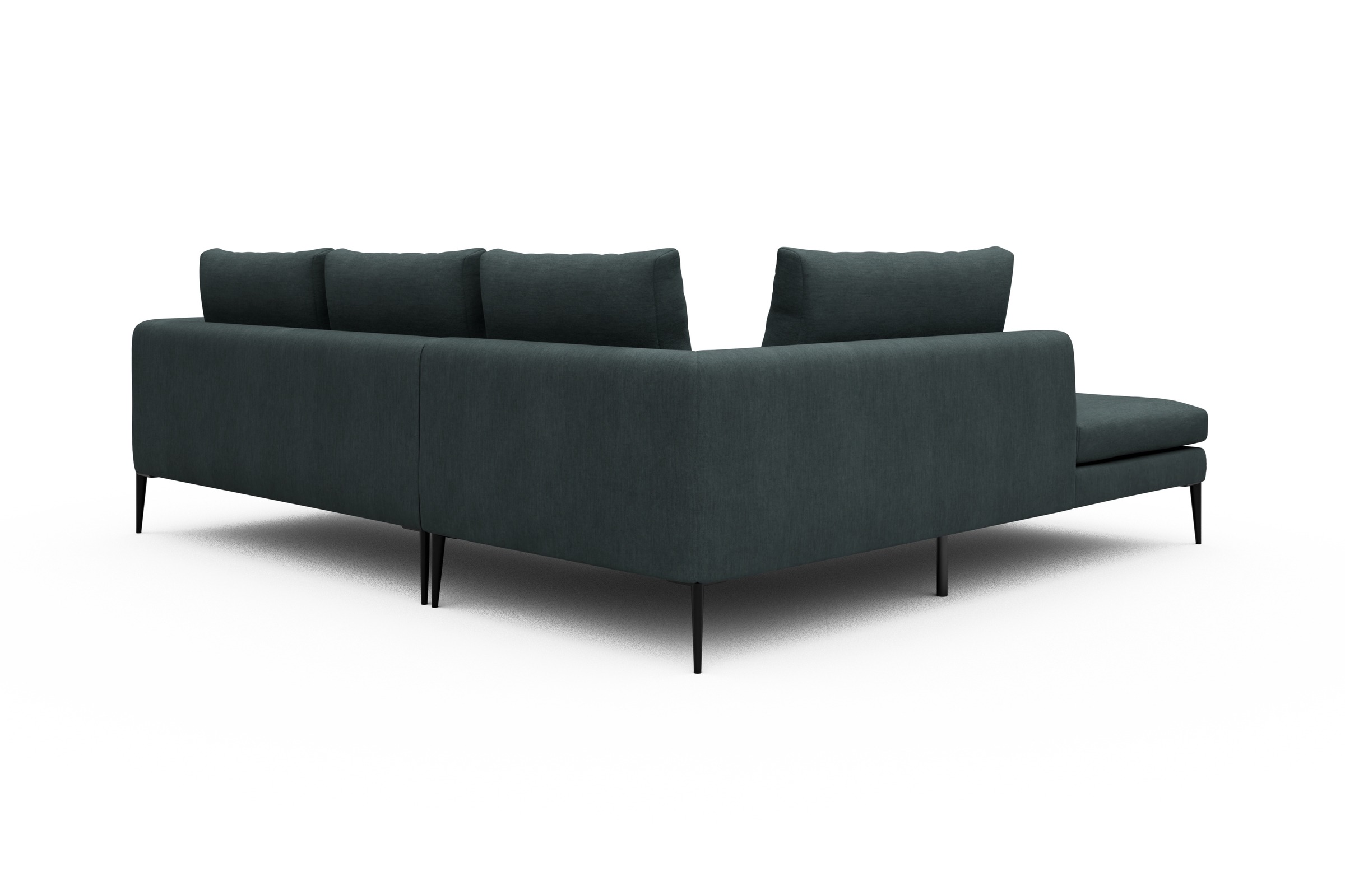 Ecksofa Paul Relax-Ecke links mit 2-Sitzer Vivus-Blue