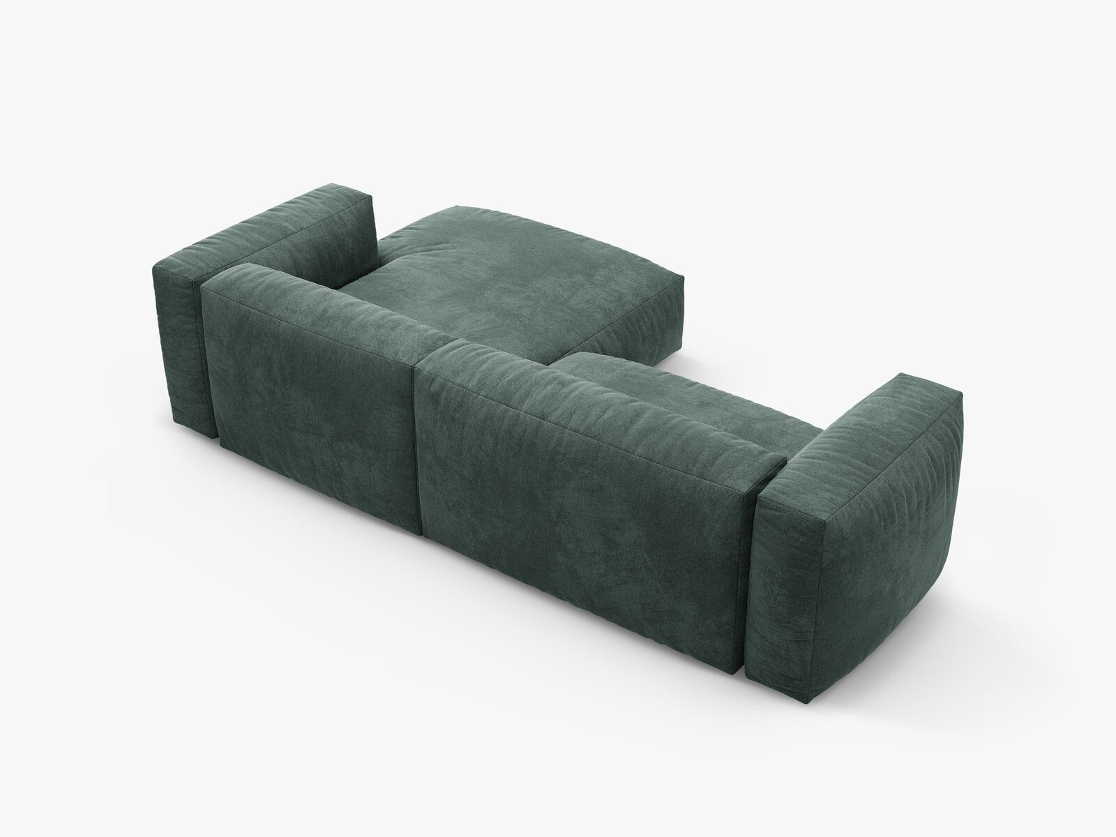 Micadoni Martina Ecksofa 4-Sitzer mit Schlaffunktion Rechts Samt Vogue Petrol