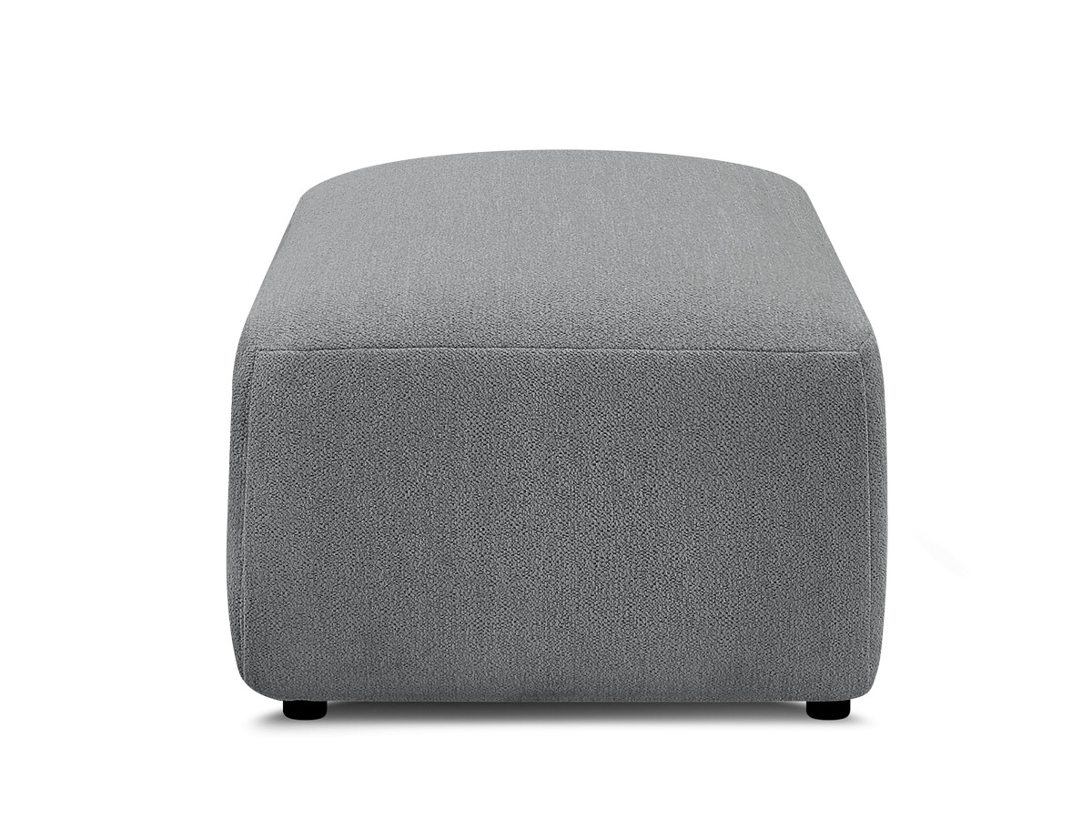 Bobochic Jana Pouf 63 × 114 cm Melange-Stoff Dunkelgrau