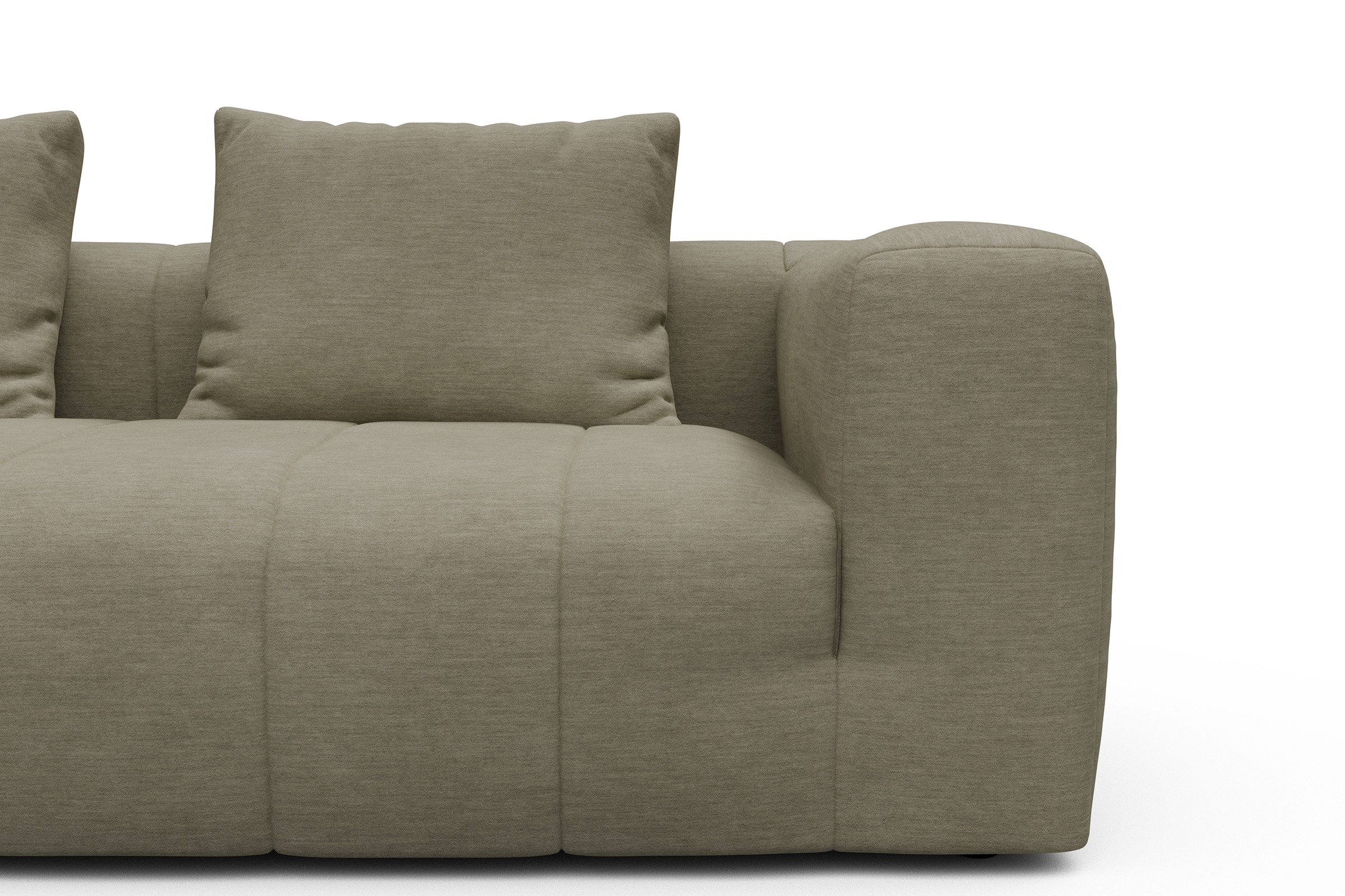 Ecksofa Hugo 2x 2,5-Sitzer Armlehne rechts Vivus-Dusty-Sand