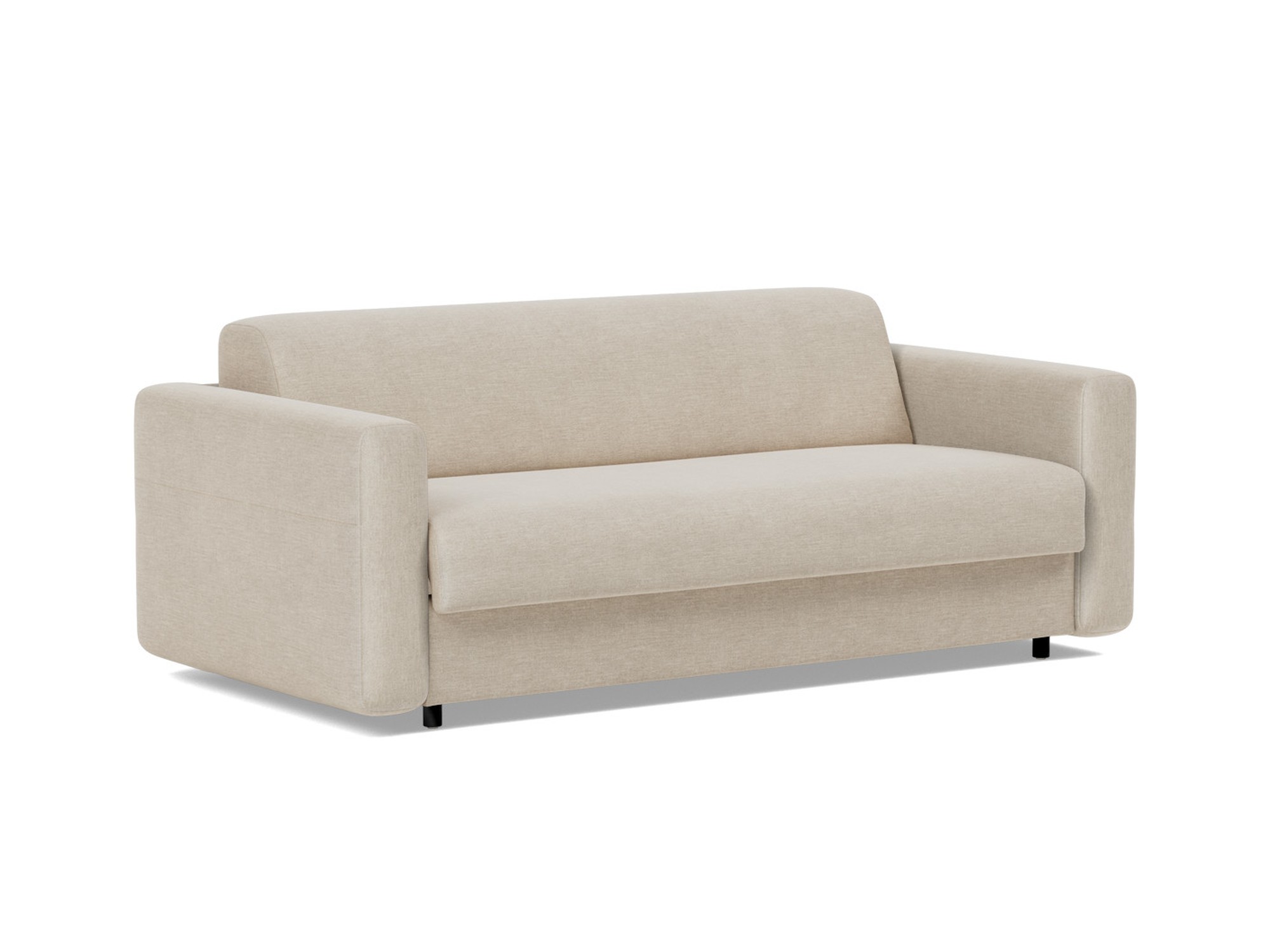 Schlafsofa Killian mit Memory-Matratze 140 Flachgewebe Phobos 586-Latte