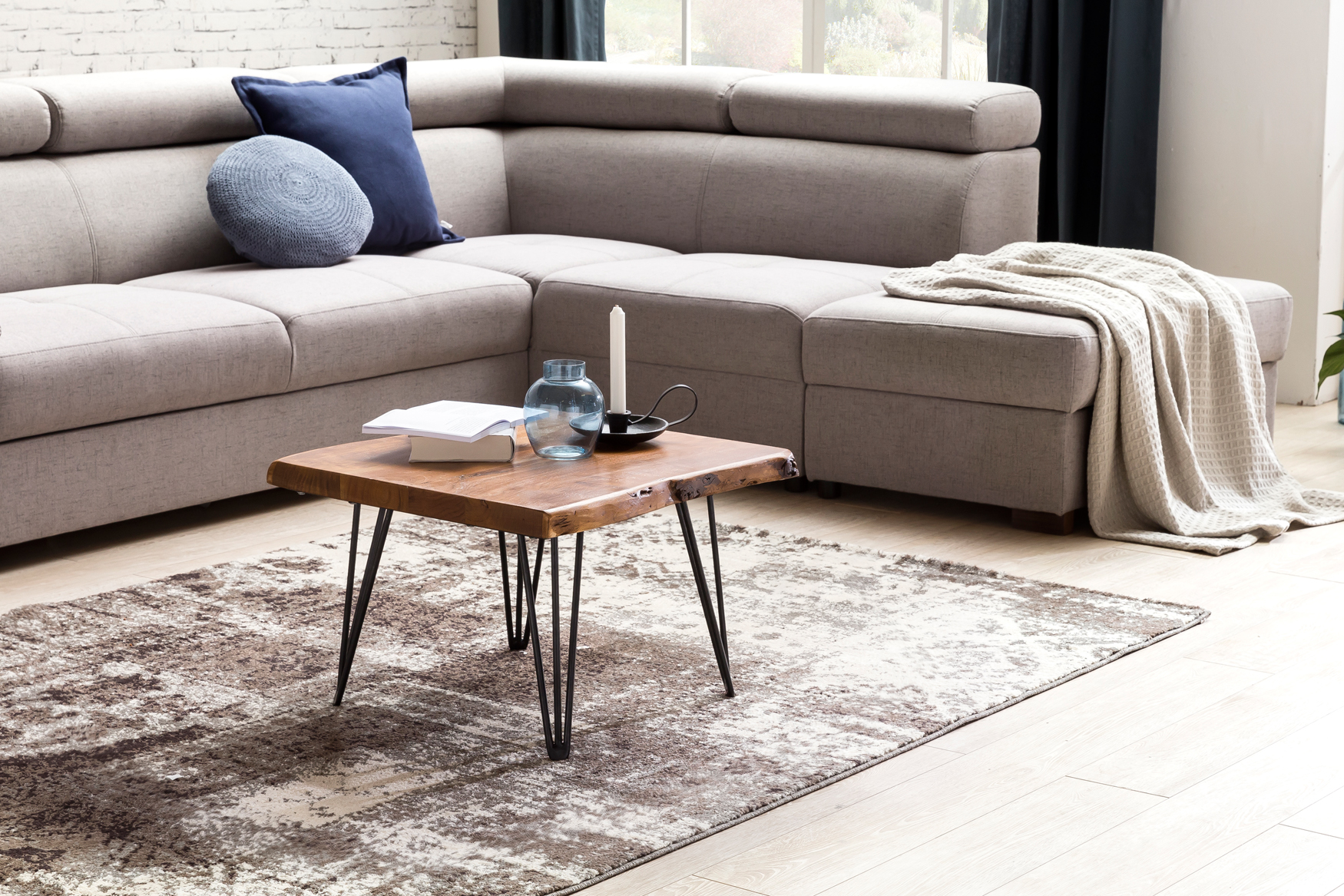 Couchtisch Ingaro Massivholz Dunkelbraun 56 × 51 × 38 cm