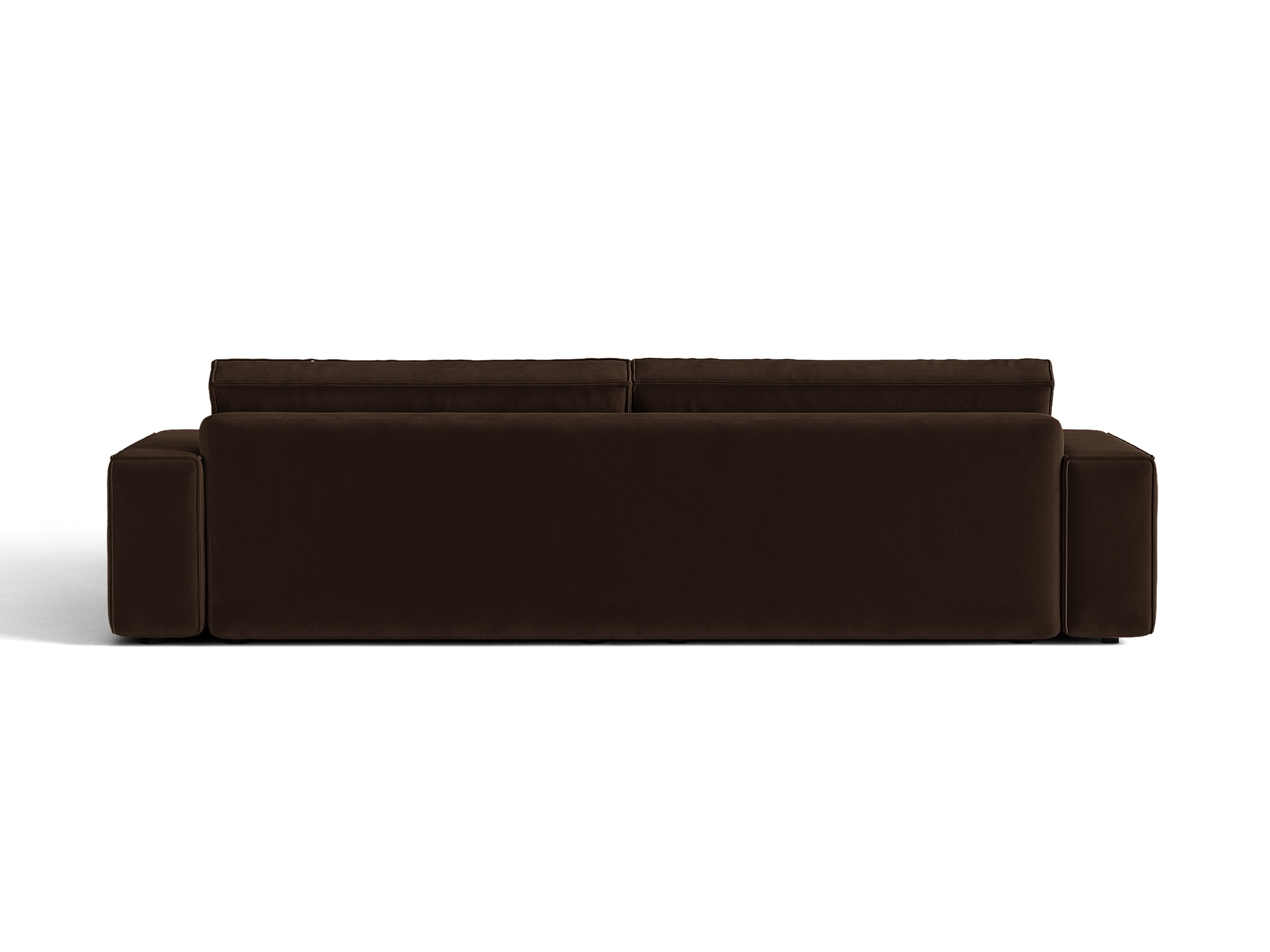 Micadoni Schlafsofa Jodie 3-Sitzer Samt Bluvel Dunkelbraun