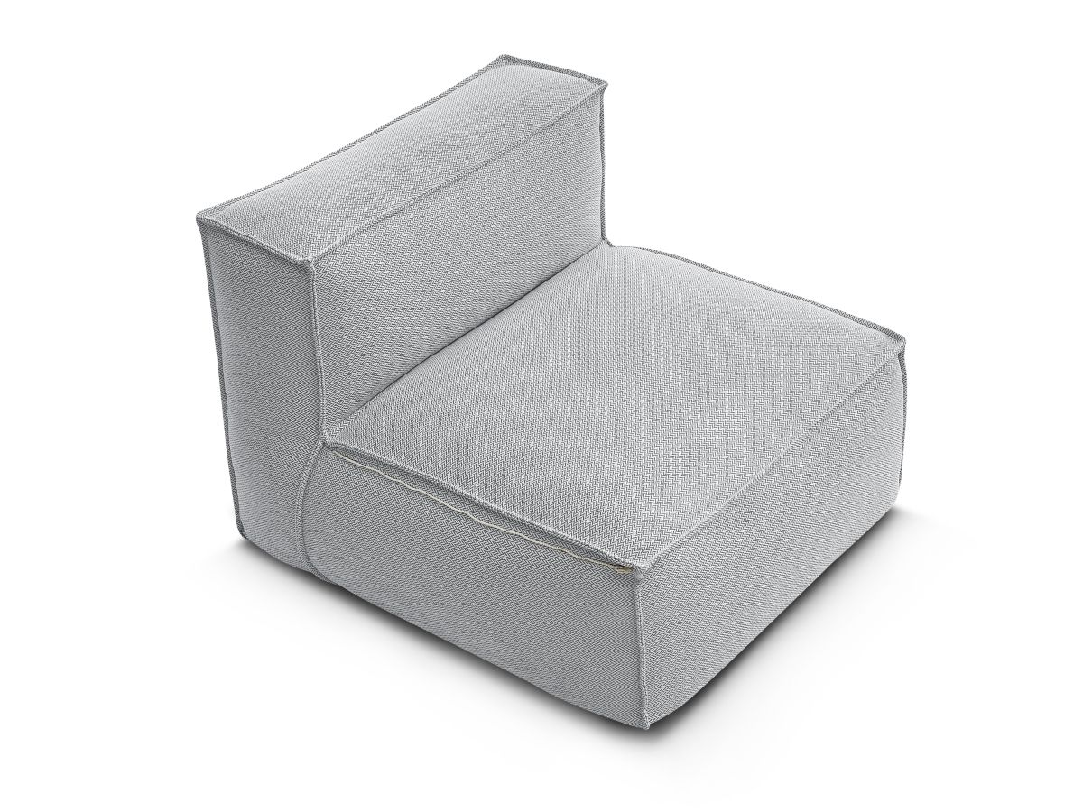 Bobochic Biarritz Sofamodul 1-Sitzer Melange-Stoff Grau