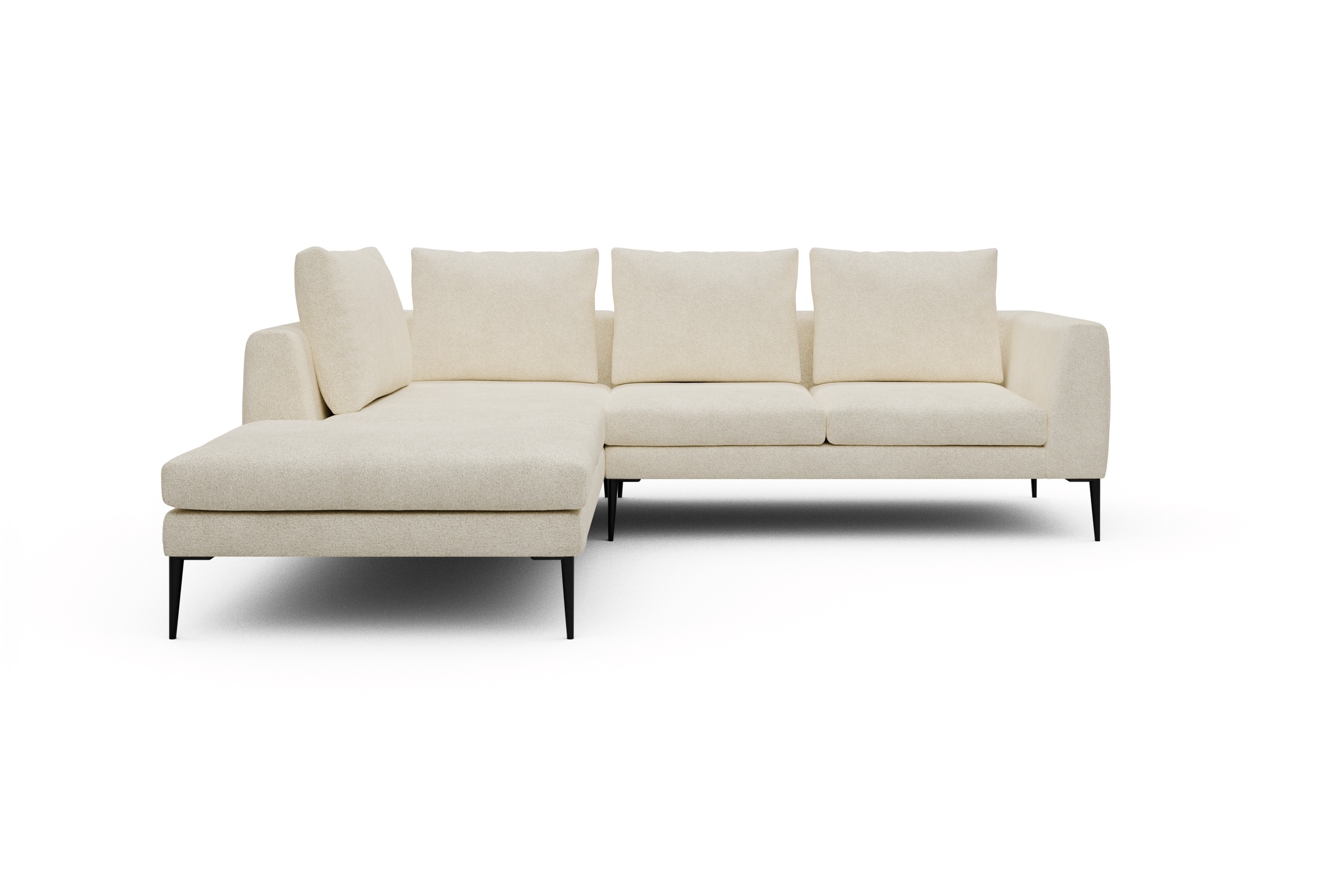Skandi Home Ecksofa Paul Relax-Ecke links mit 2-Sitzer Boucle-Off-White moebelfaktor