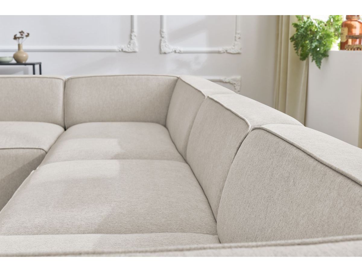 Bobochic Megeve Wohnlandschaft Melange-Stoff Beige Ecke rechts