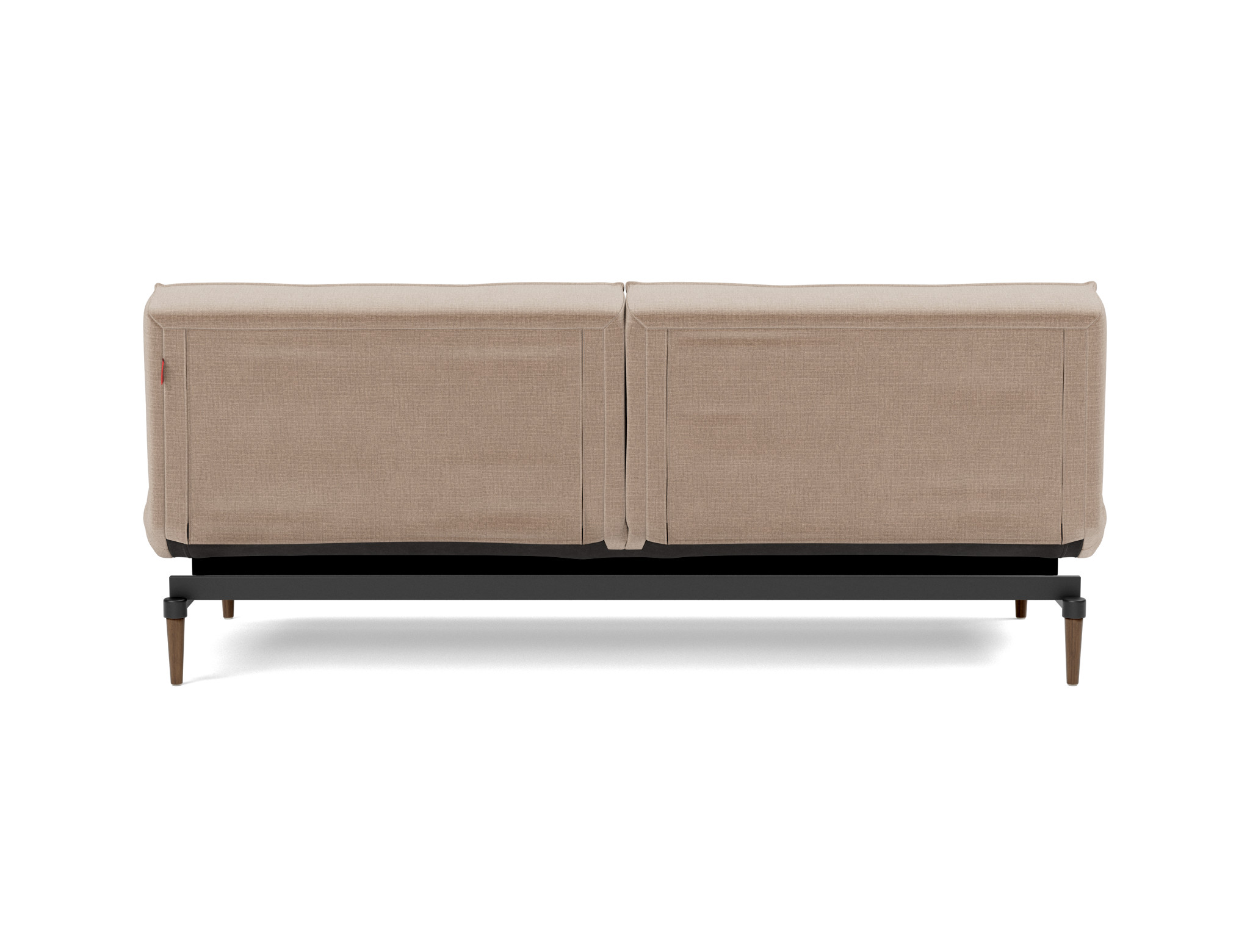 Schlafsofa Splitback Chenille Esina 417-Mocha Beine Styletto Eiche dunkel