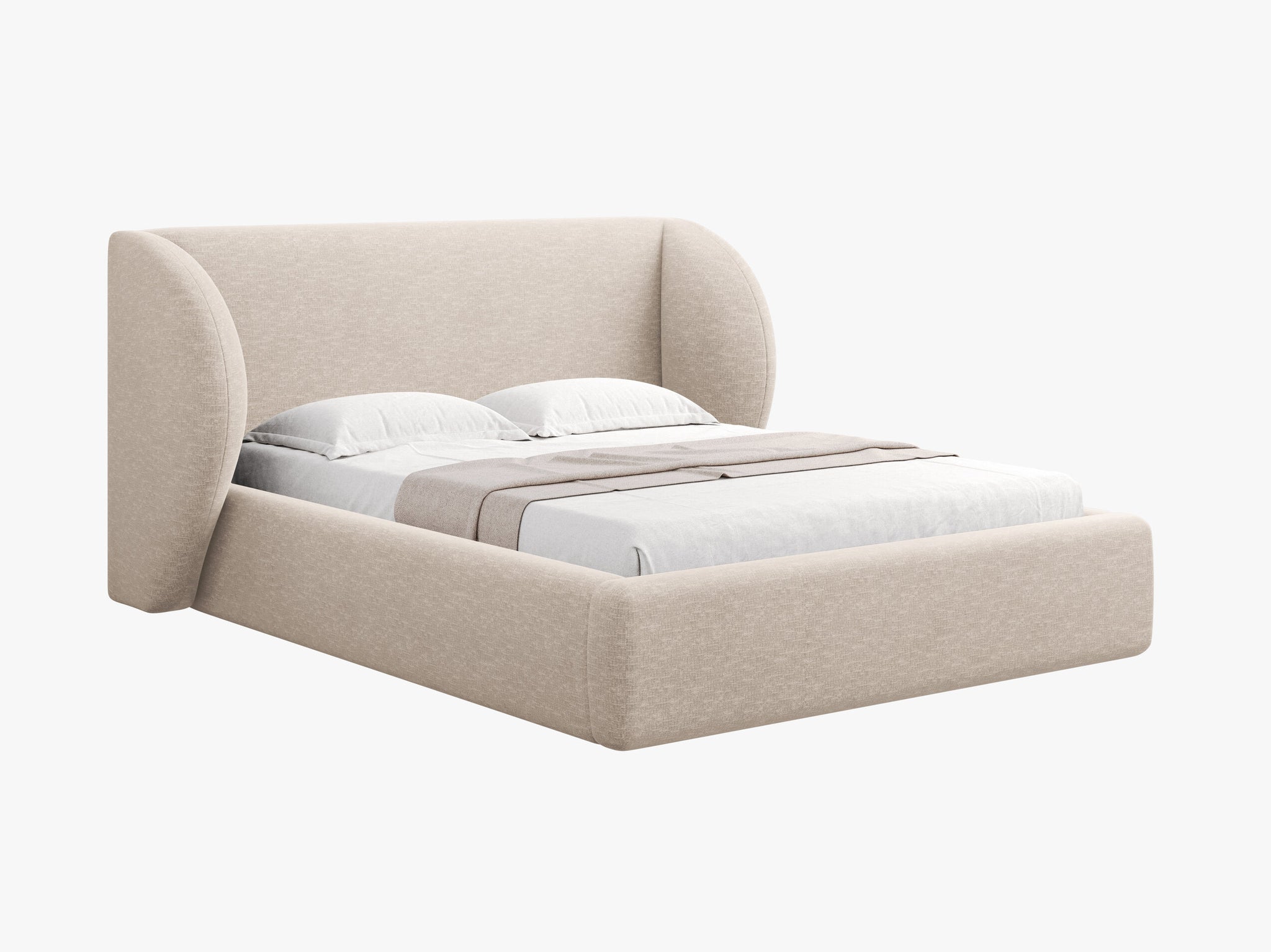 Micadoni Polsterbett Miley Chenille Haga Beige 200x200 moebelfaktor