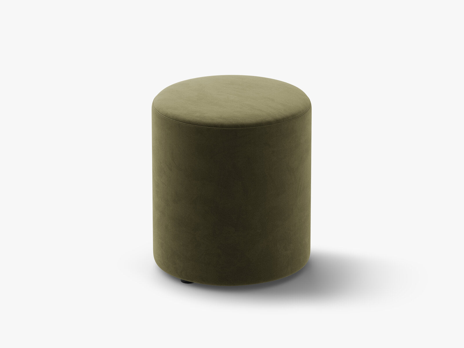 Micadoni Pouf Dia 40cm Samt Salvador Grün