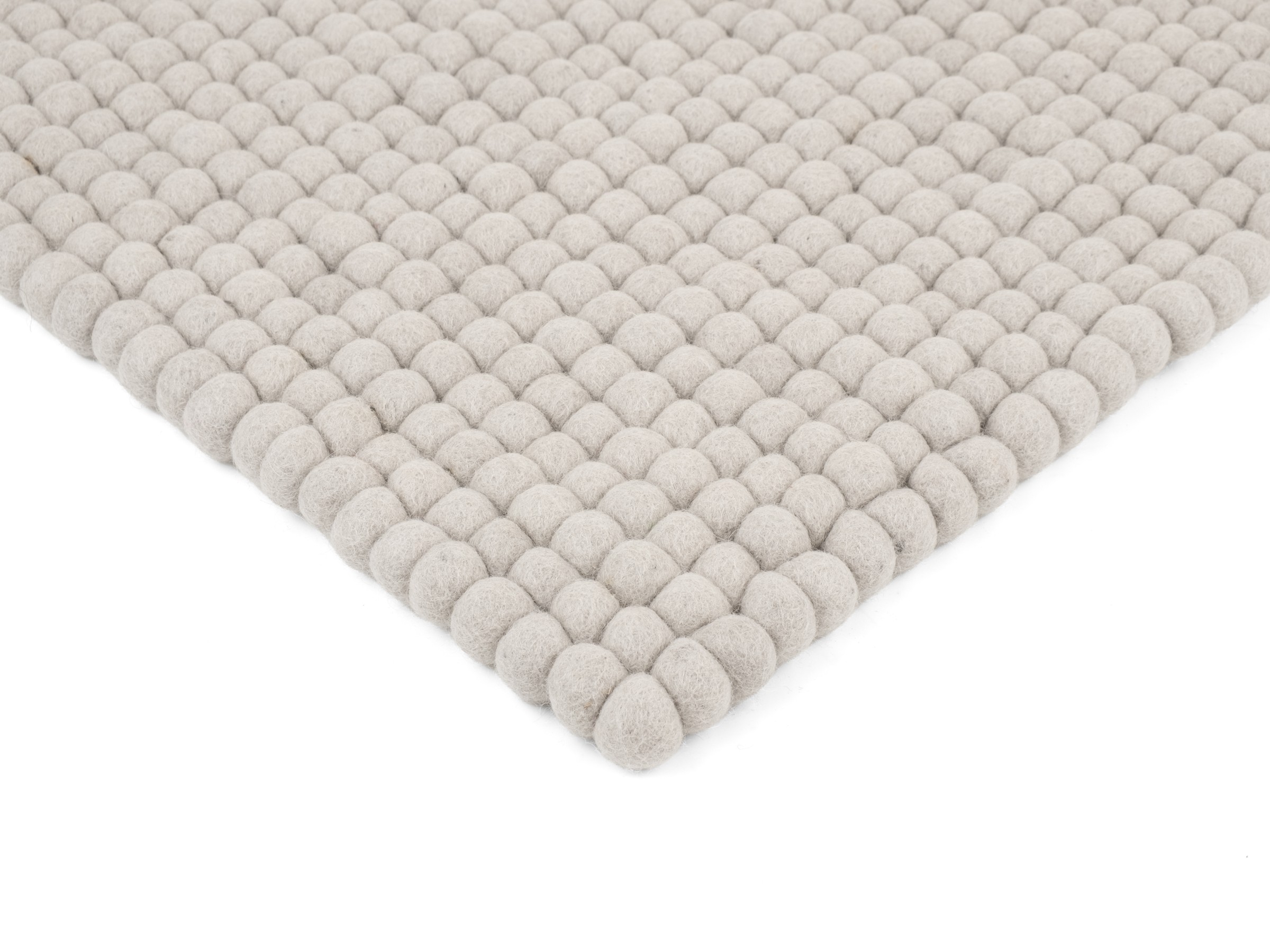 myfelt Aven Filzkugel-Sitzauflage Hellgrau 36 x 36 cm