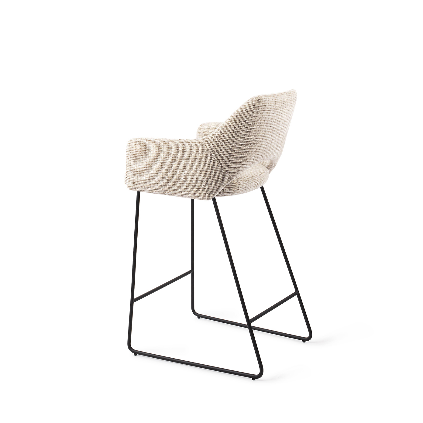 Jesper Home Barhocker Yanai Caramel Grid Slide Schwarz Tresenhöhe 65 cm