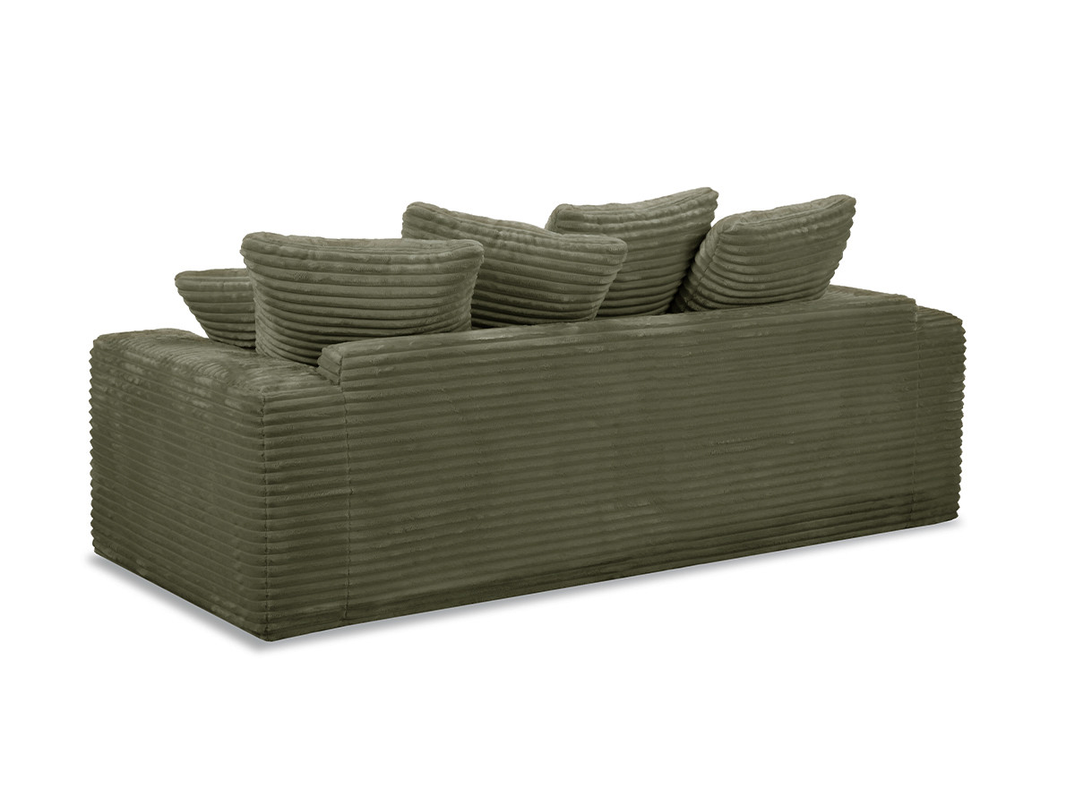 Bobochic Nevada Sofa 2,5-Sitzer Breitcord weich Grün