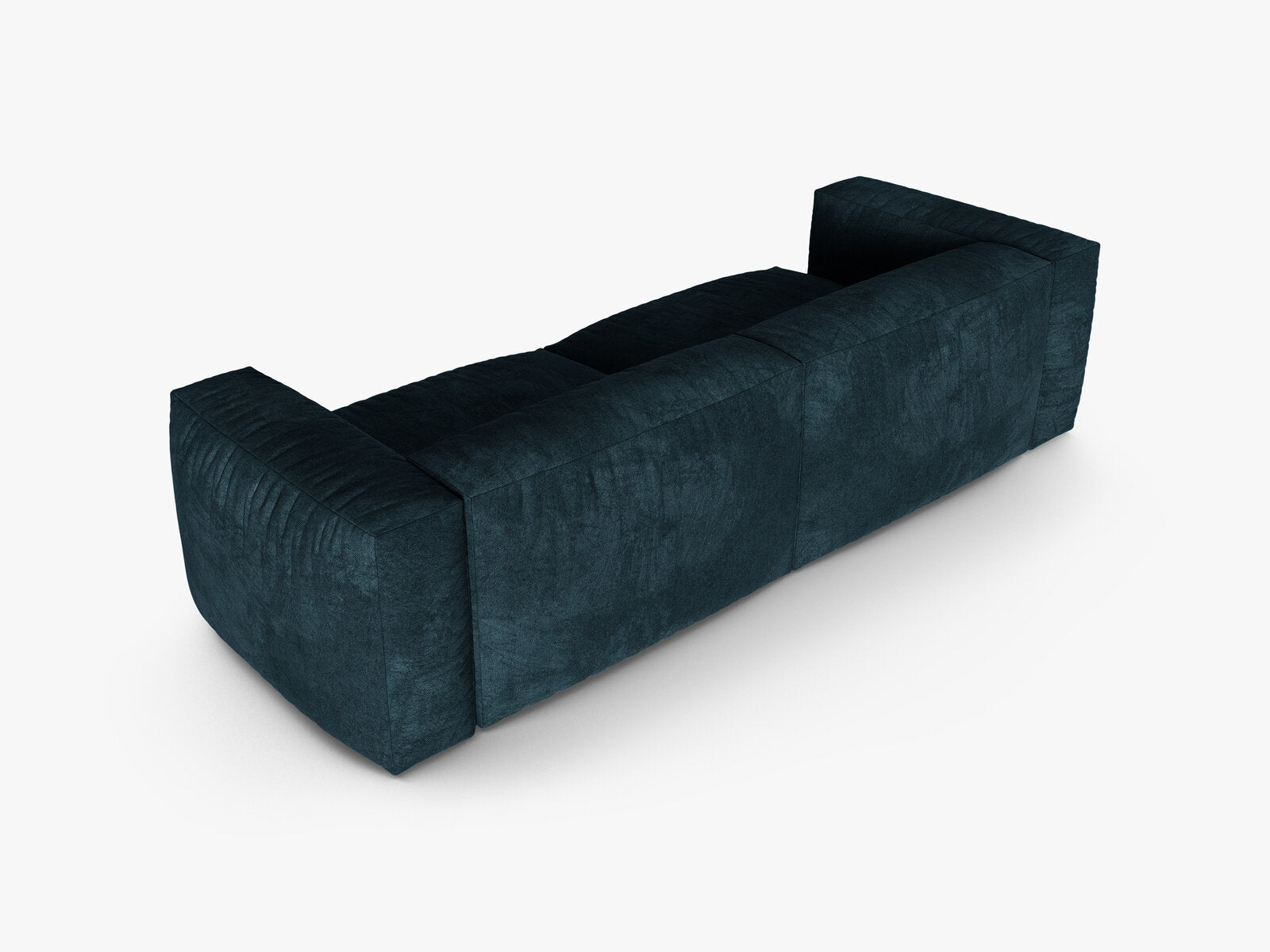 Micadoni Sofa Martina 3-Sitzer 90cm Sitztiefe Samt Vogue Dunkel Petrol