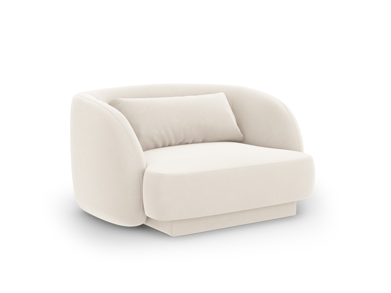 Cosmopolitan Design Sessel Tulum Samt Bluvel Helles Beige