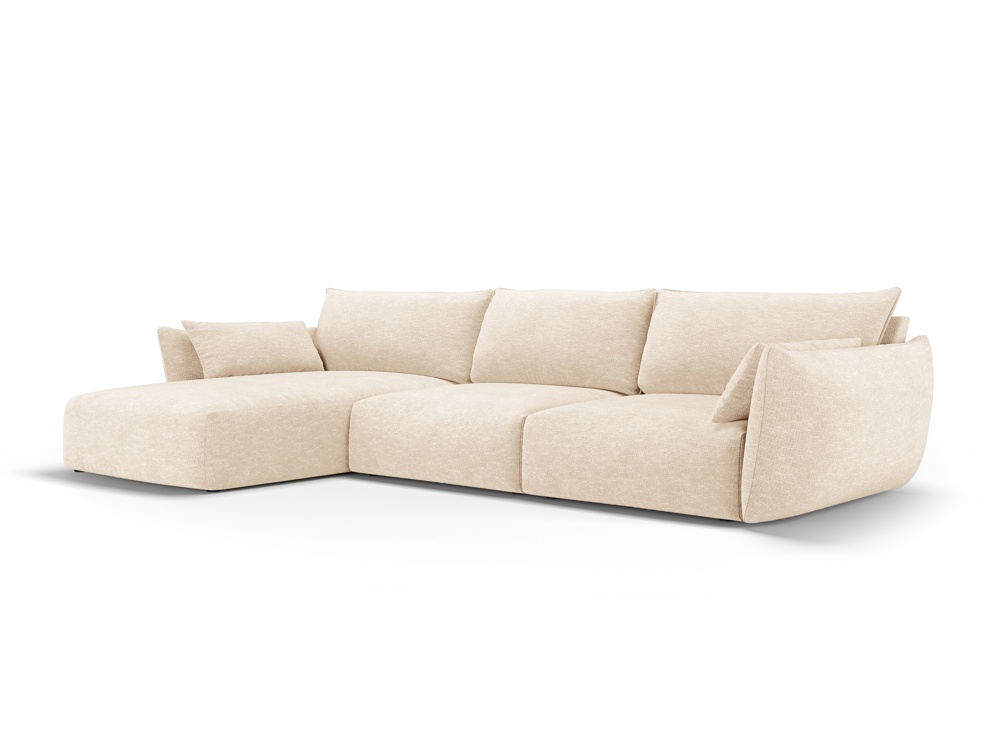 Cosmopolitan Design Ecksofa Matera 4-Sitzer Chenille Eden Helles Beige Links