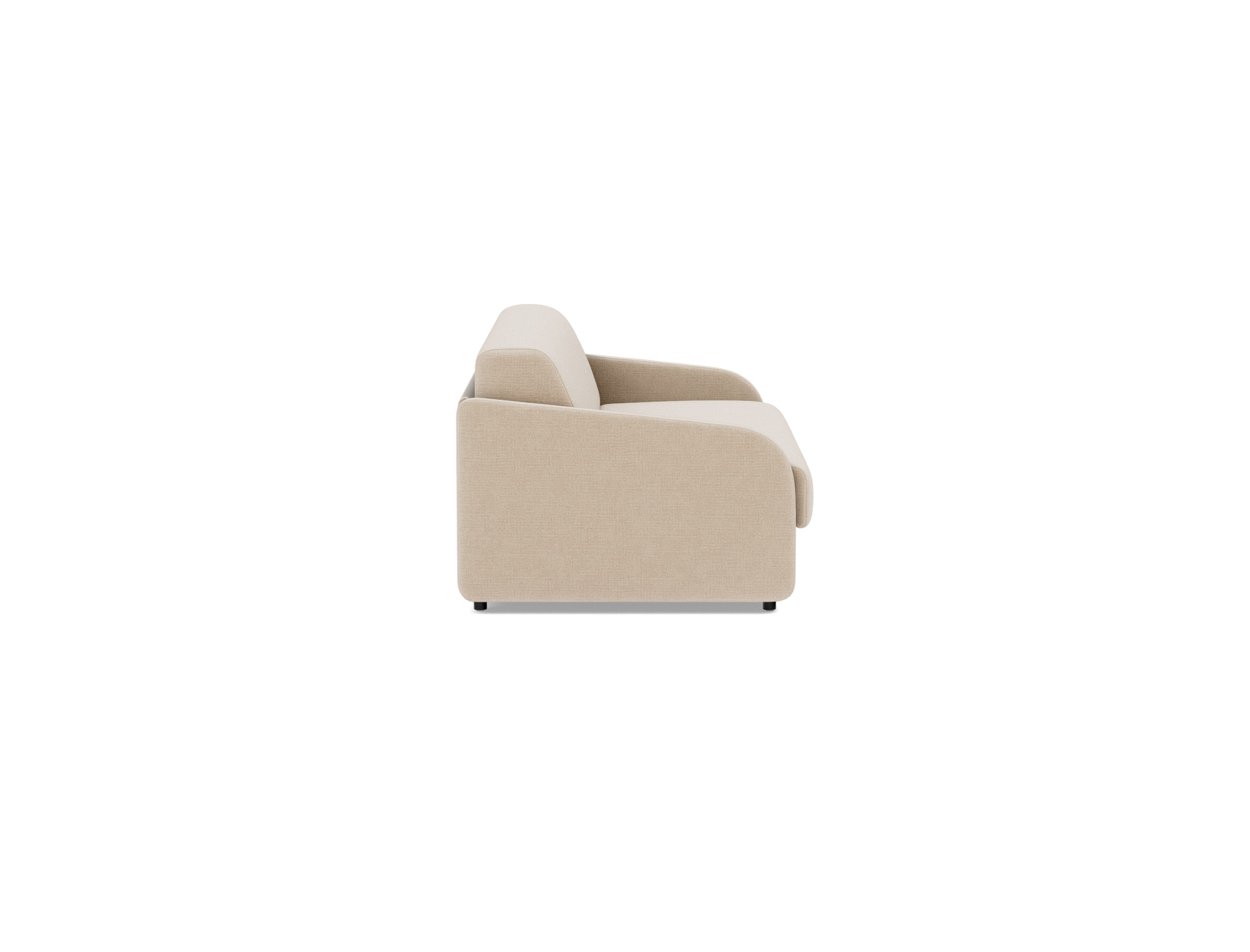 Schlafsofa Eivor mit Memory-Matratze 140 Chenille Esina 410-Almond-Beige