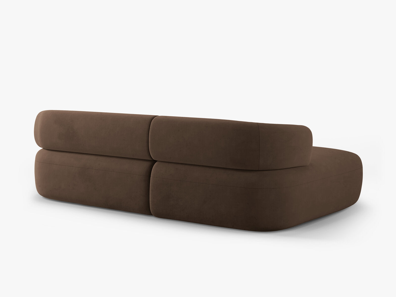 Micadoni 5-Sitzer Ecksofa Jenny Links Samt Salvador Schokolade