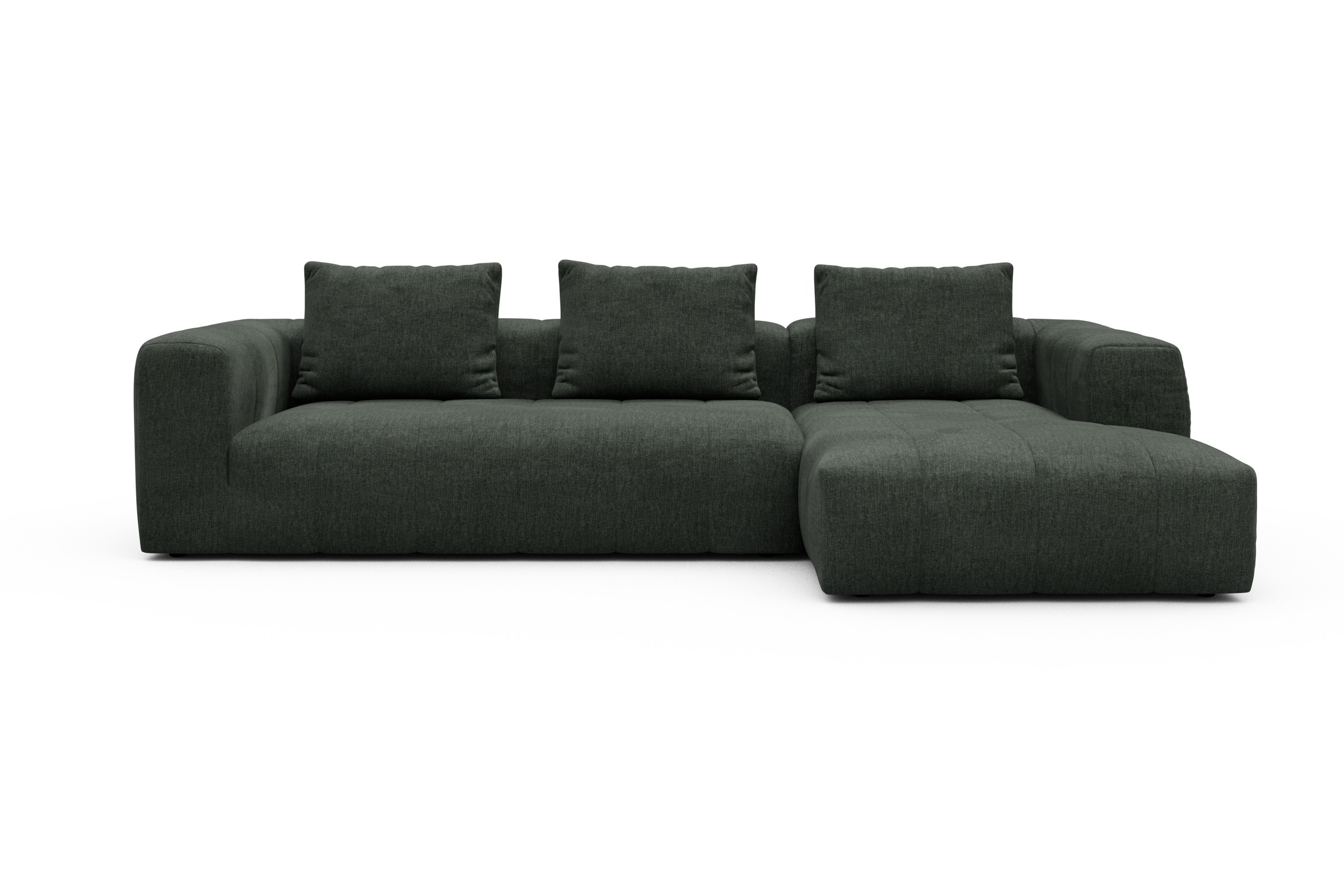 Hugo 2,5-Sitzer Armlehne links mit Chaiselongue Aivi-Pine-Green moebelfaktor