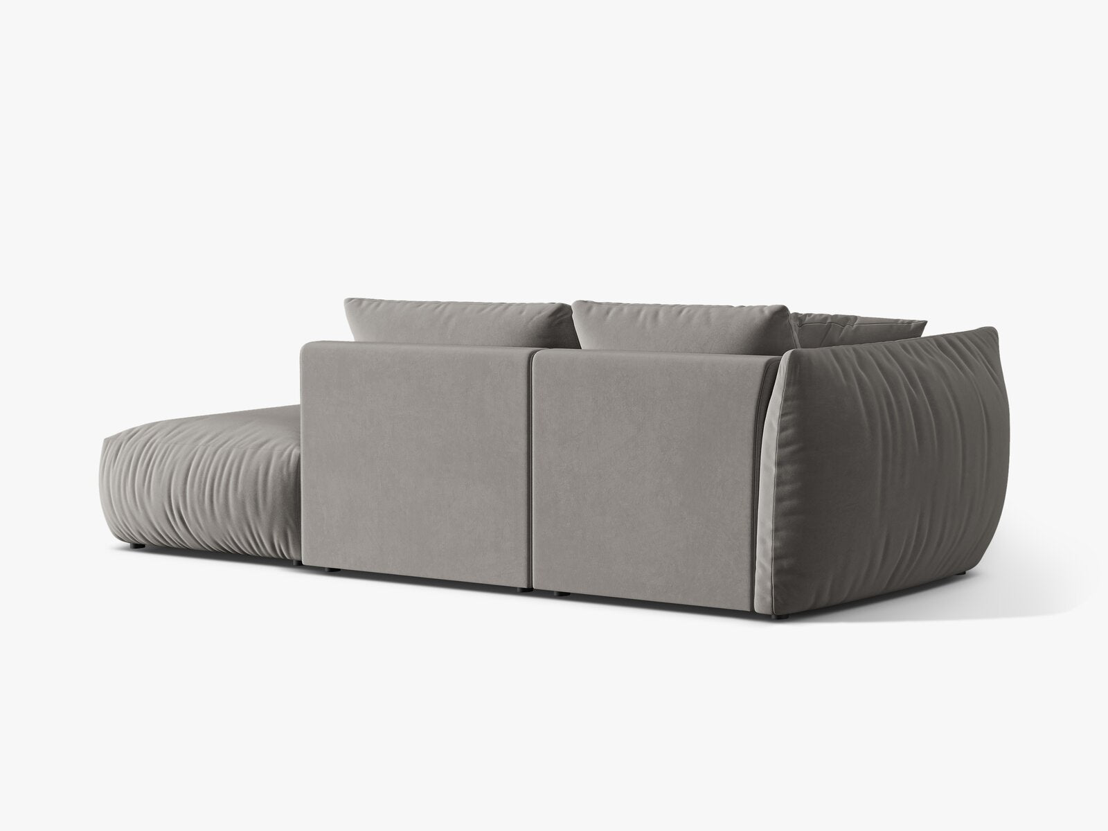 Micadoni Modulares Sofa Chris 3-Sitzer Rechts Samt Grau