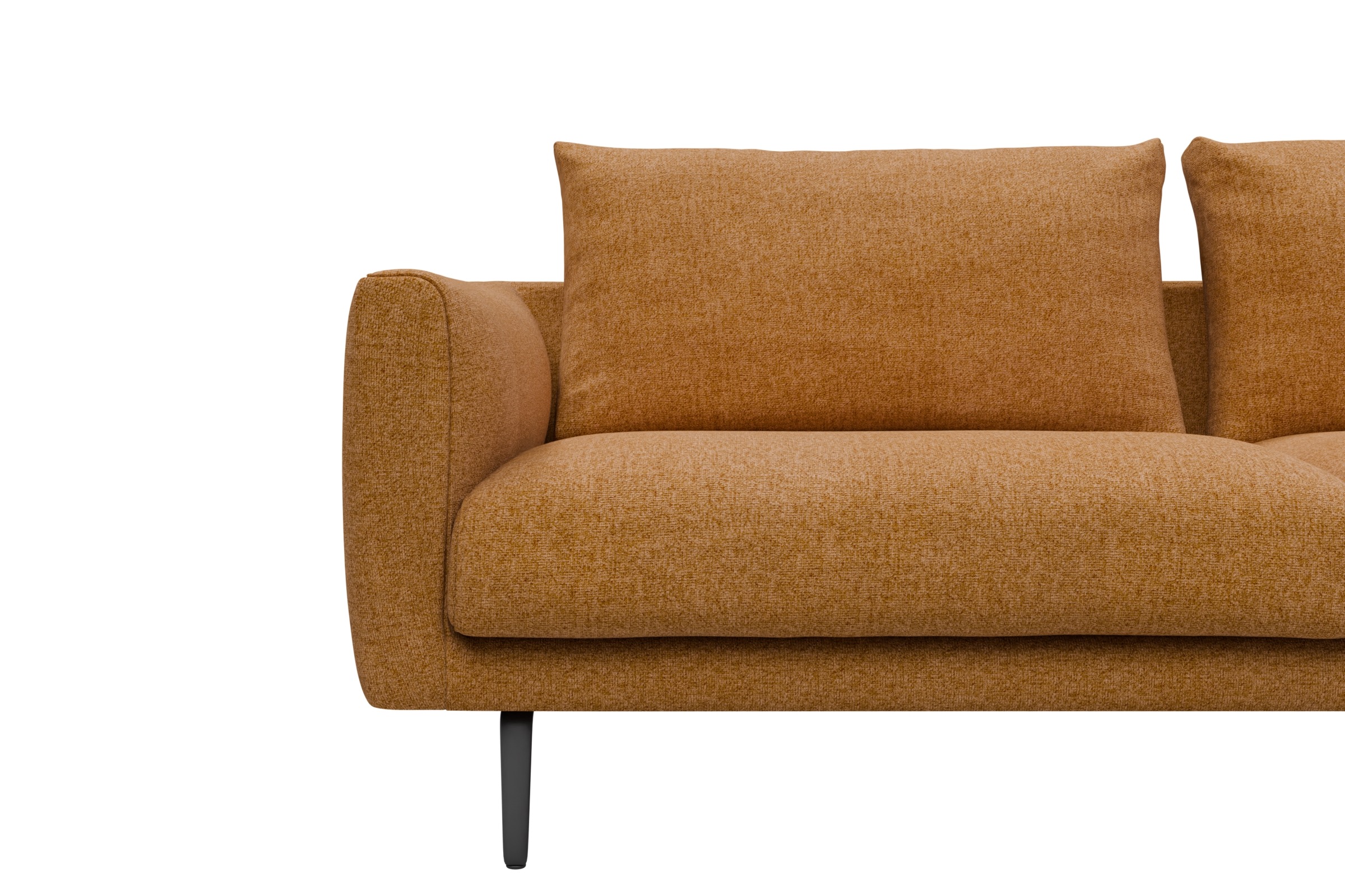 Ecksofa Karl Chaiselongue rechts mit 2,5-Sitzer Casone-Warm-Yellow