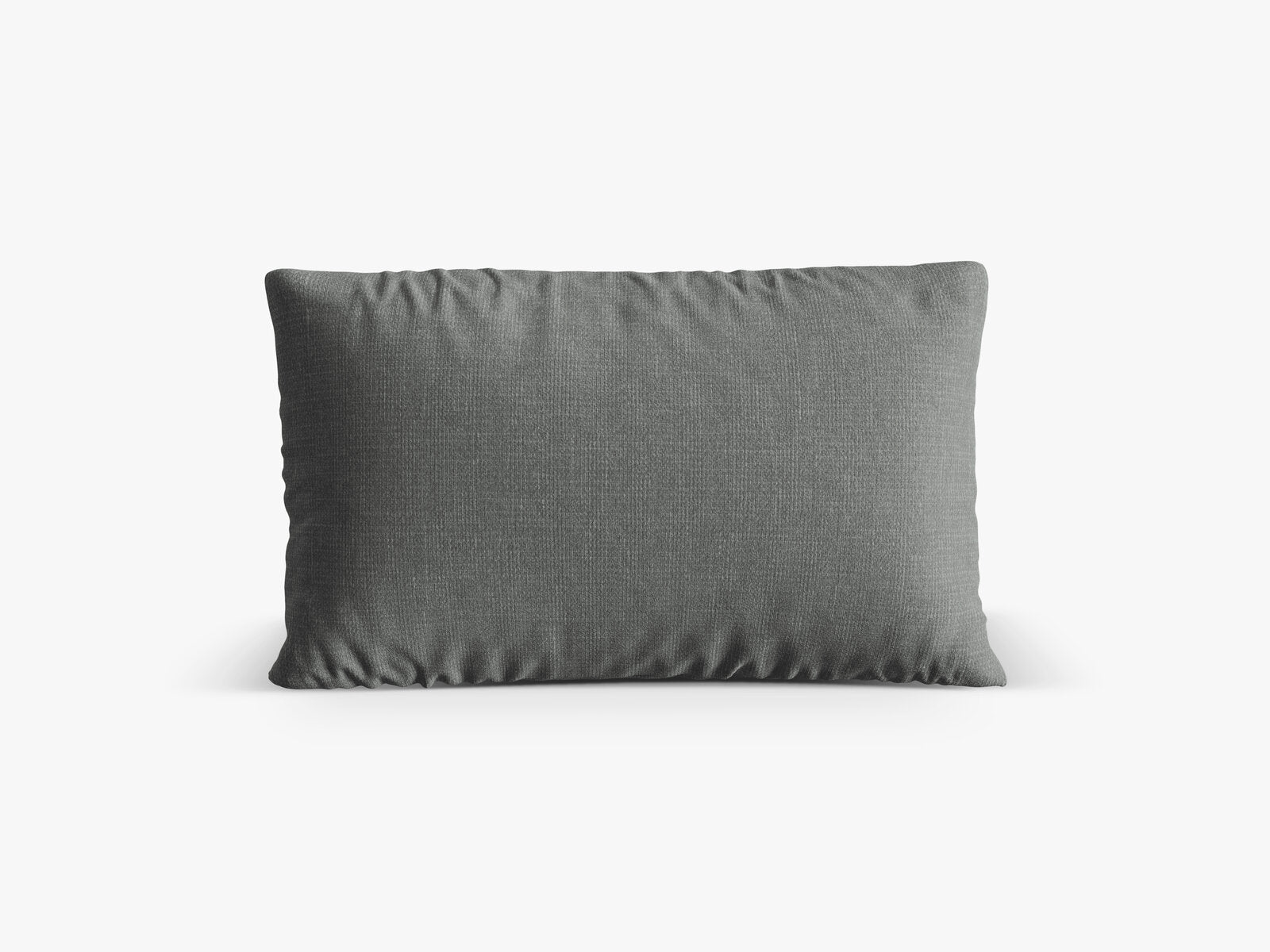 Micadoni Kissen Nuria Strukturierter Stoff Grau 60x40x17