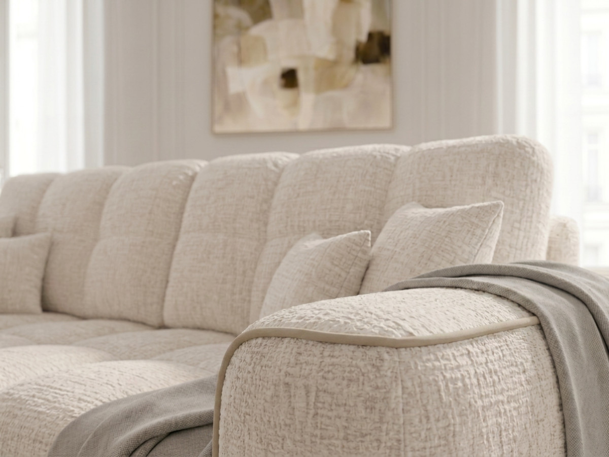 Bobochic Palais royal Sofa 3-Sitzer Chenille Beige