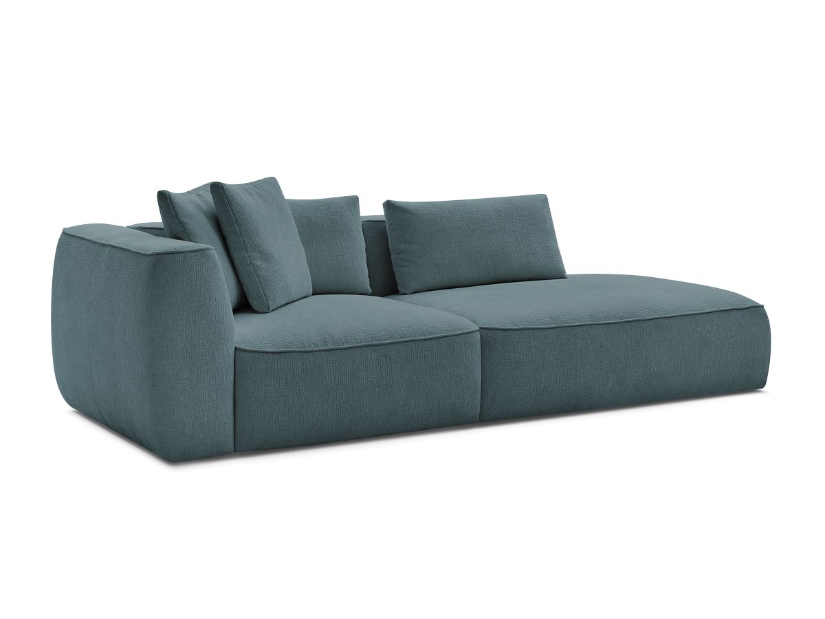 Bobochic Leopold Sofa 3-Sitzer Strukturstoff Dunkelblau Armlehne links