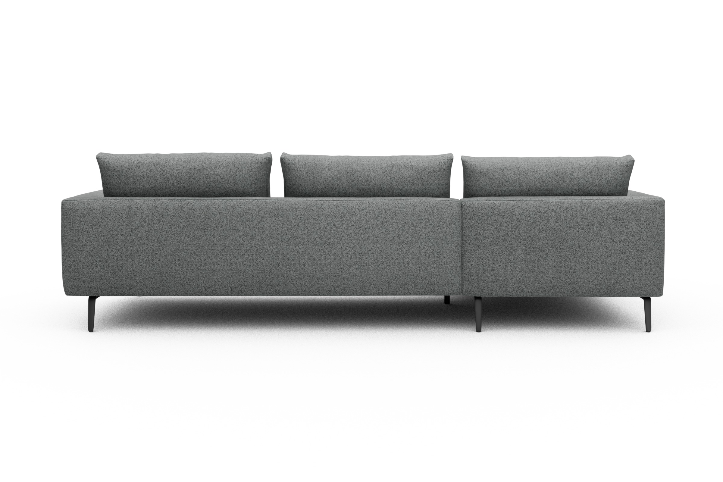 Ecksofa Karl Chaiselongue links mit 2,5-Sitzer Aivi-Gravet-Grey