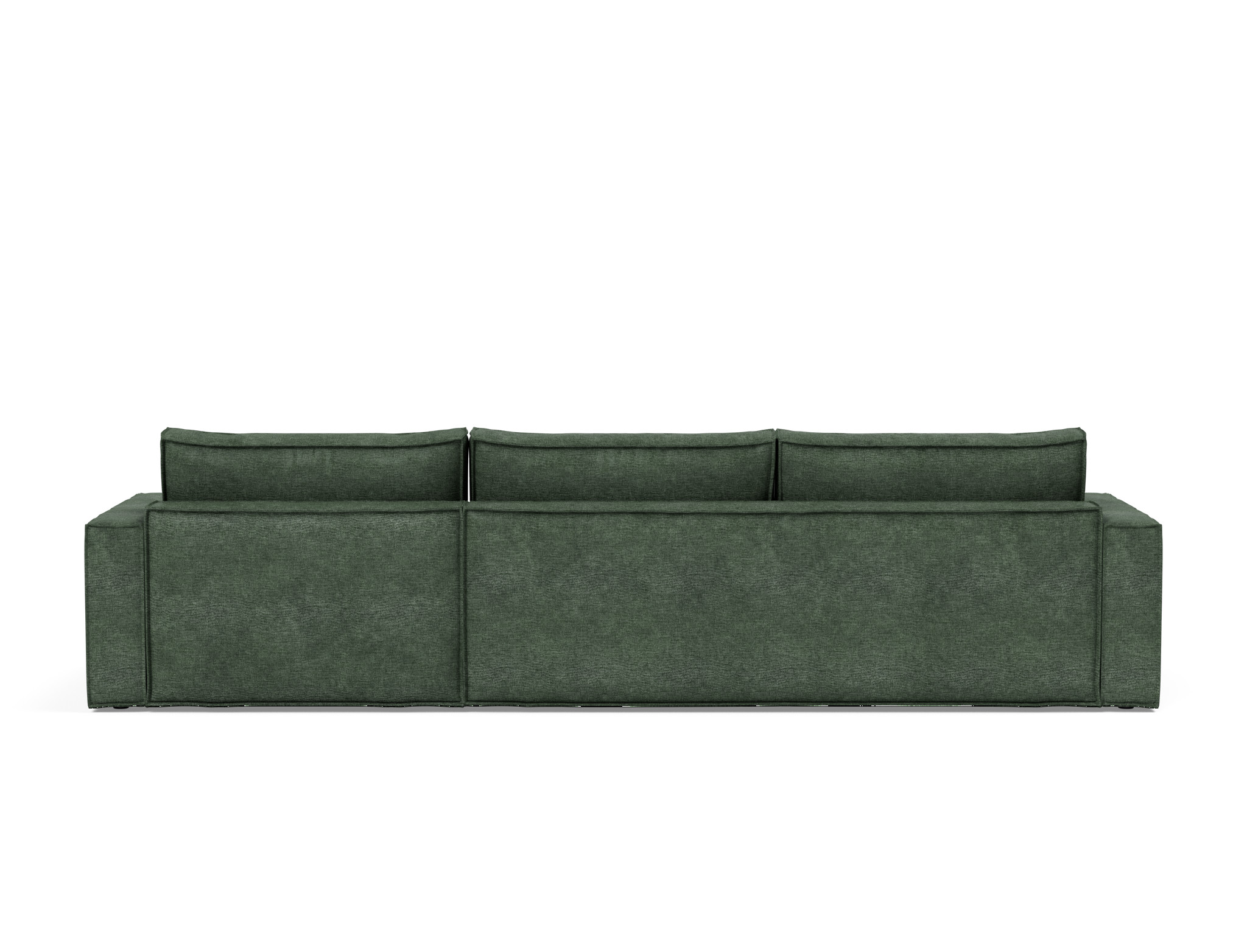 Schlafsofa Newilla mit Chaiselongue Flachgewebe Avella 281-Pine-Green