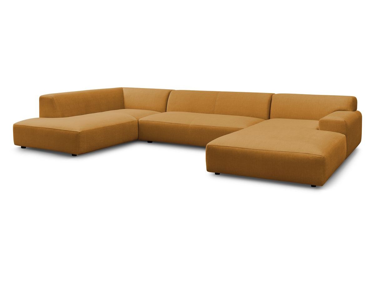 Bobochic Lavena Wohnlandschaft 399 × 220 cm Samt Gelb Ecke rechts