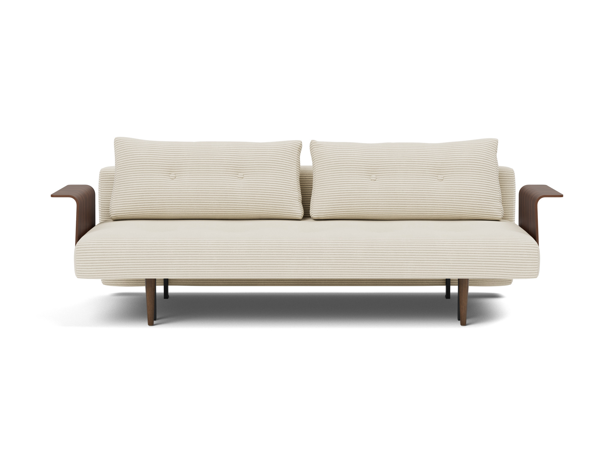 Schlafsofa Recast mit Armlehnen Kord Corduroy 594-Ivory