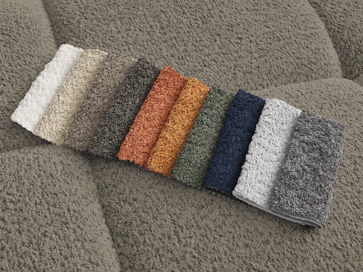 Bobochic Alya Ecksofa Bouclé-Stoff Taupe Ecke links