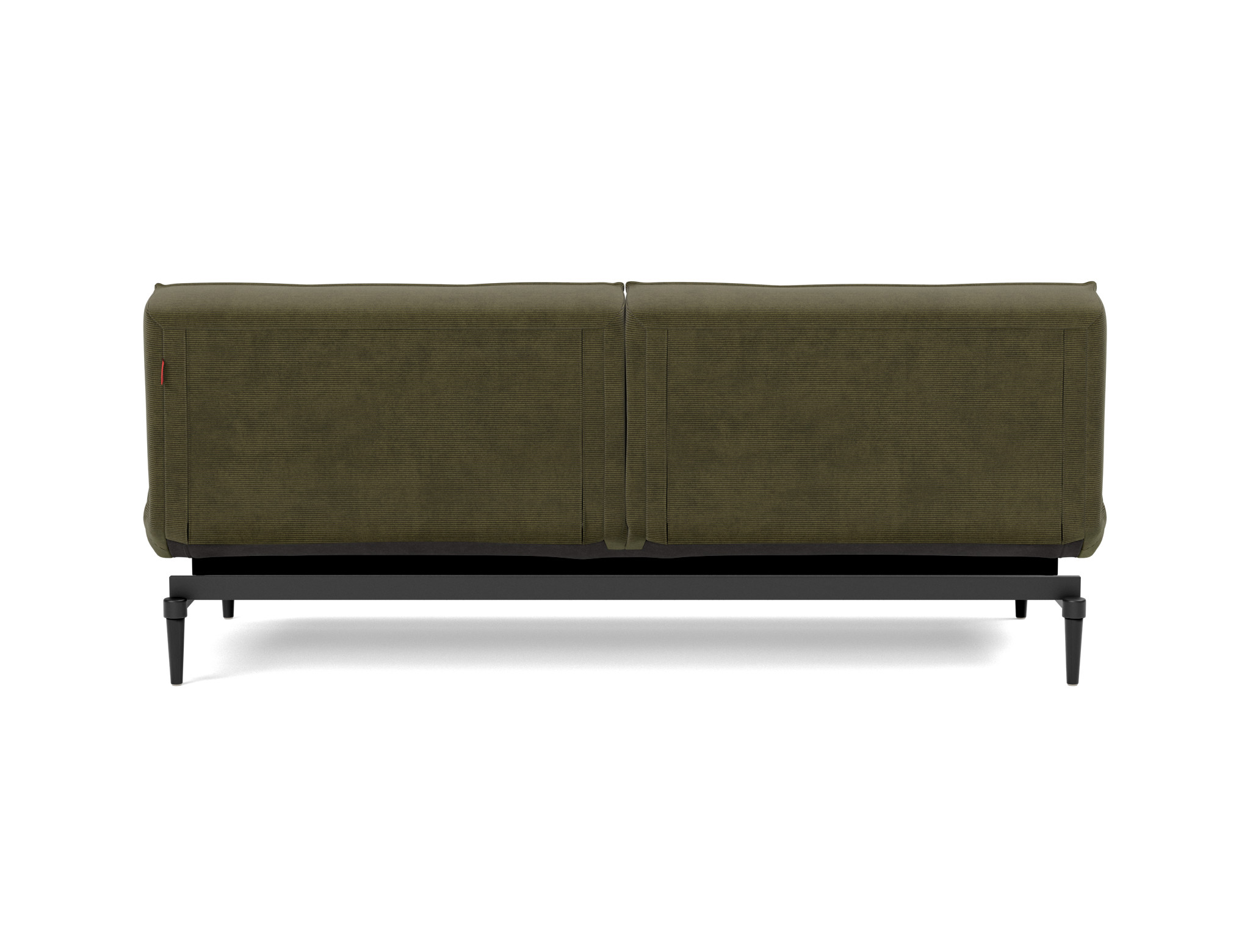 Schlafsofa Splitback Kord Cordufine 316-Pine-Green Beine Styletto Eiche schwarz