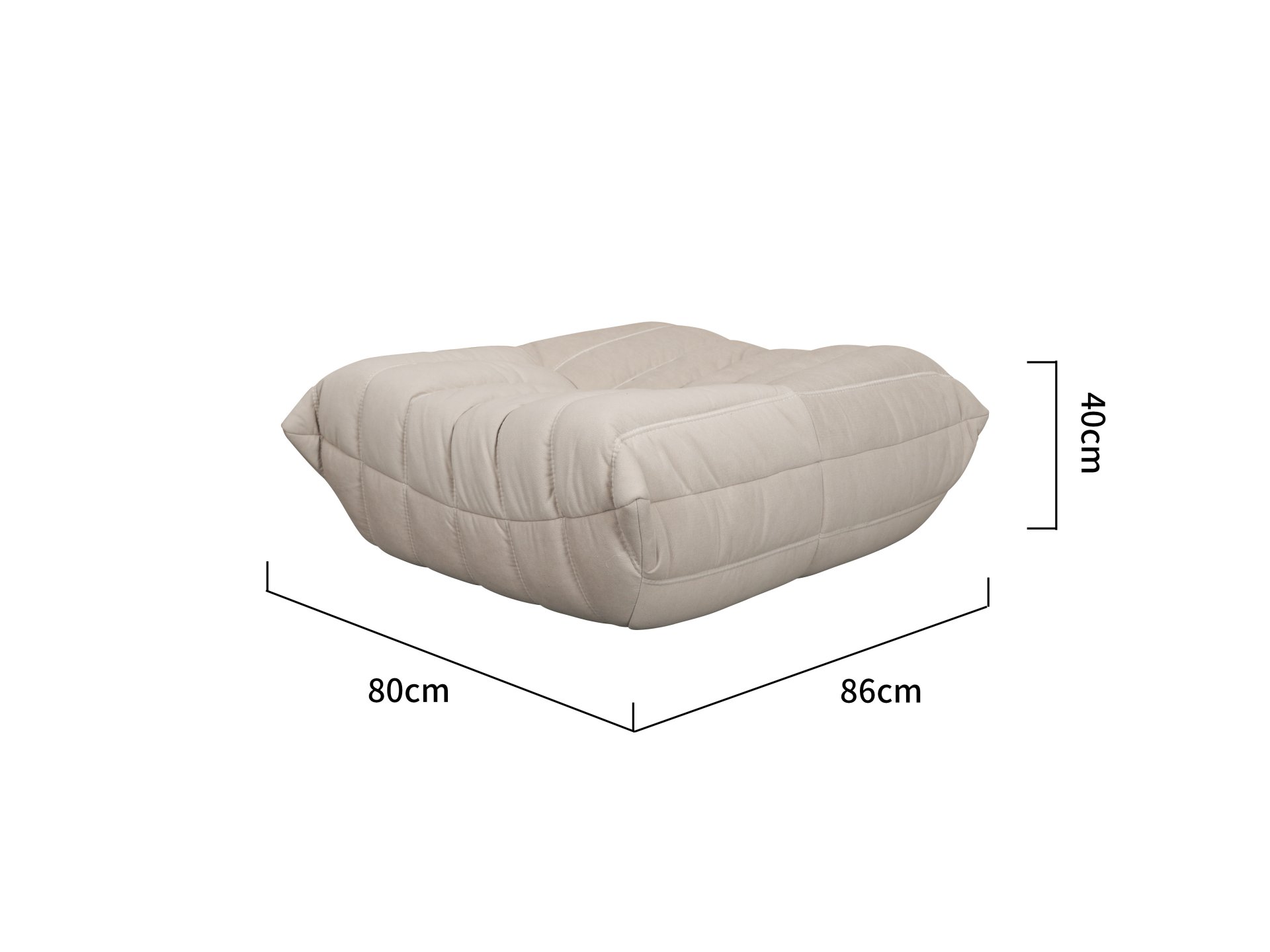 Livin Hill Fußhocker Nua Hellbeige