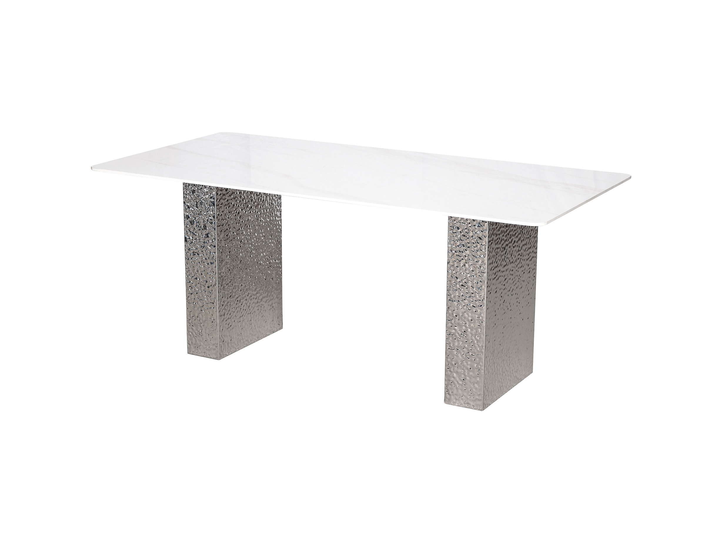 Livin Hill Esstisch 180cm Modig Silberne Beine, weiße Tischplatte M24