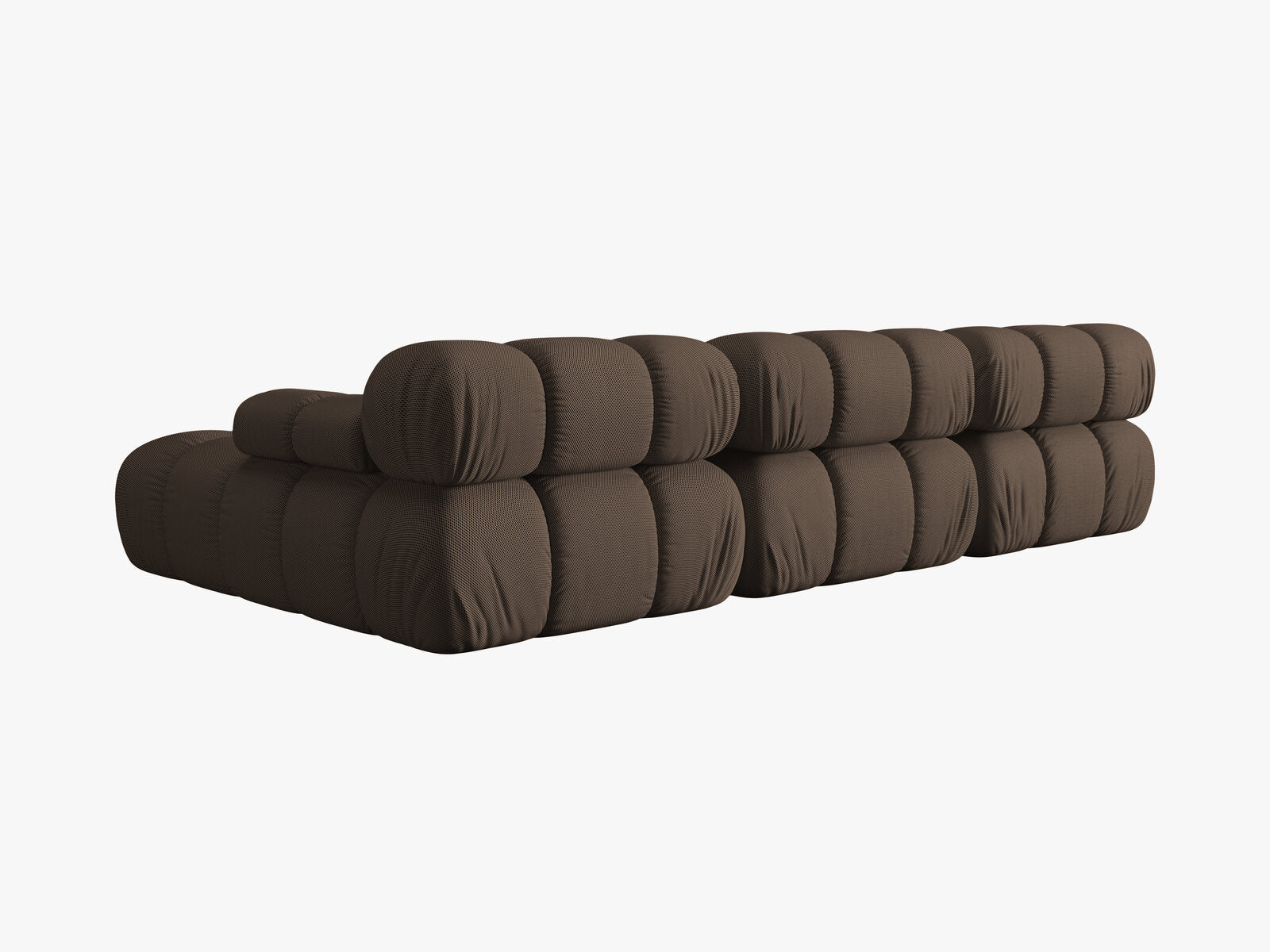 Micadoni Modulares Ecksofa Bellis 4-Sitzer Rechts 3D-Stoff Sonic Braun