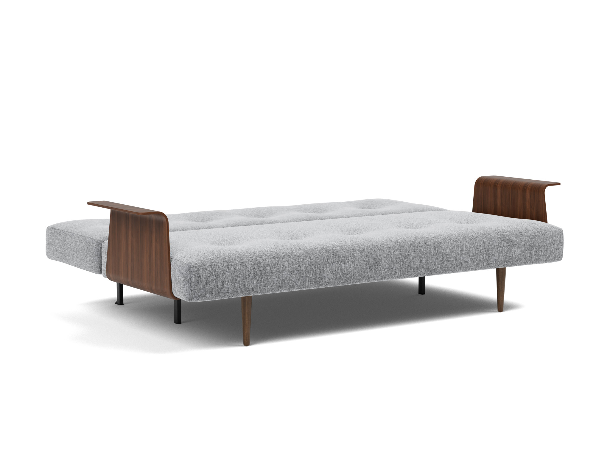 Schlafsofa Recast mit Armlehnen Strukturierter Stoff Twist 565-Granite