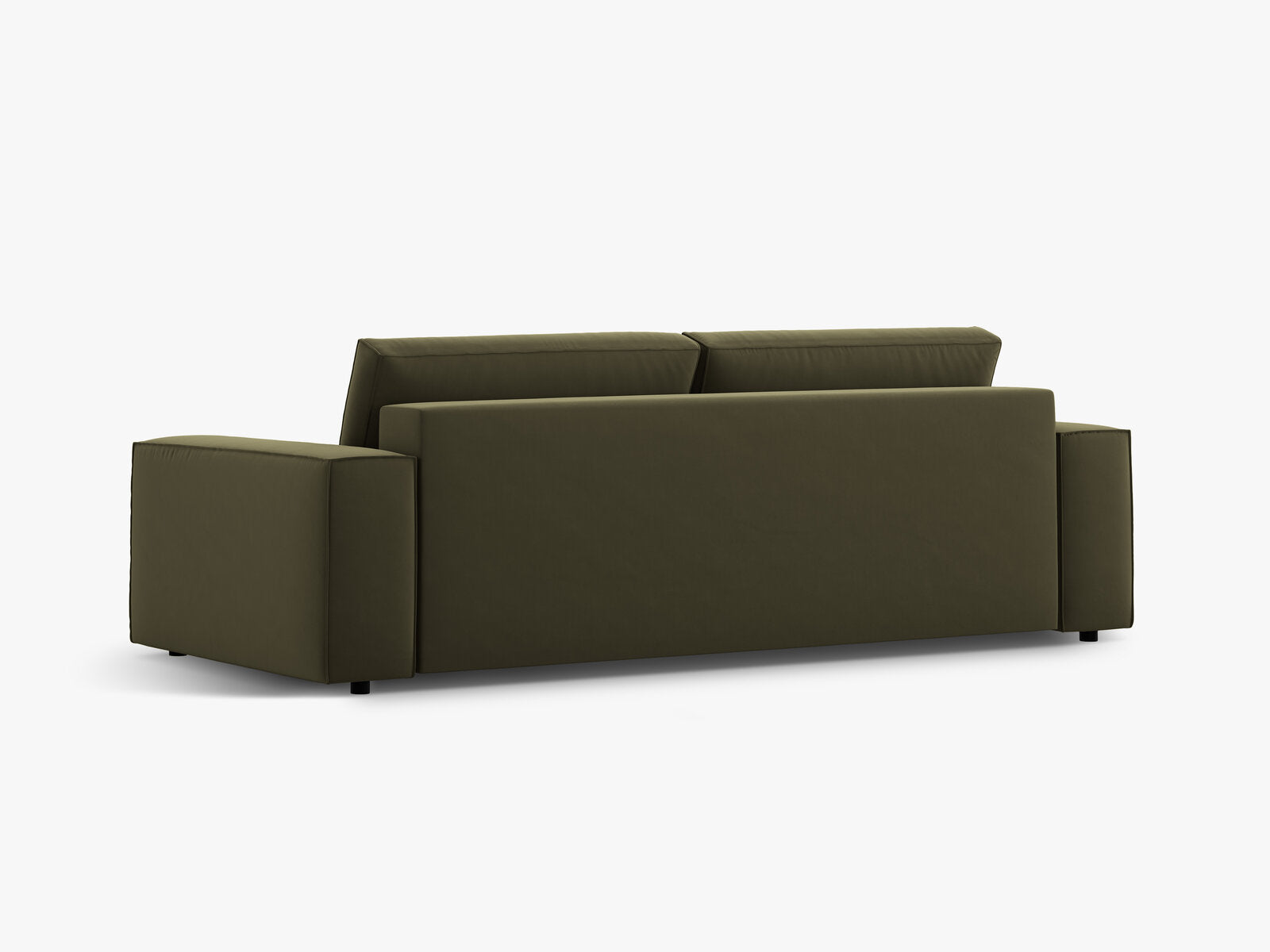 Micadoni Schlafsofa Jodie 3-Sitzer Samt Bluvel Grün