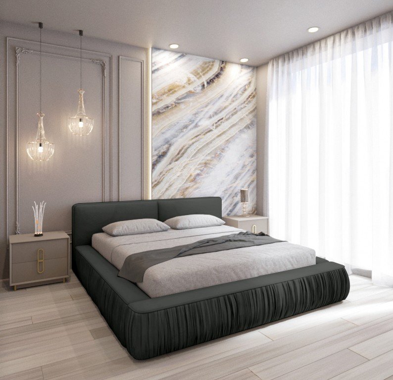 Polsterbett Beyond Samtstoff 160x200 mit Metallrahmen Riviera 96