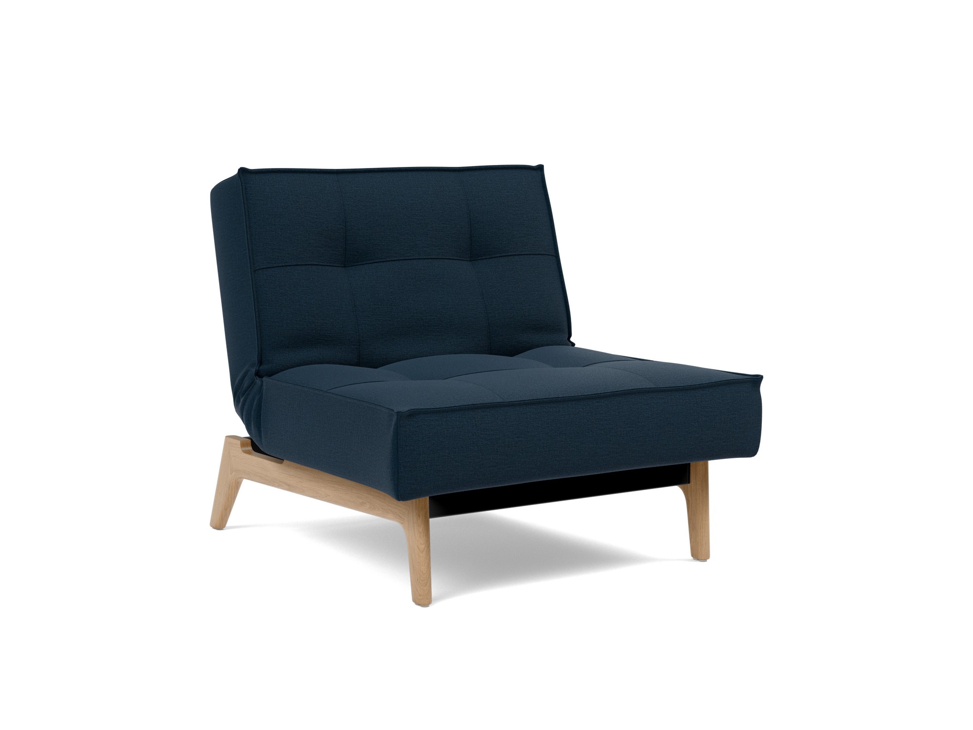Sessel Splitback Flachgewebe Mixed Dance 528-Blue Beine Eiche