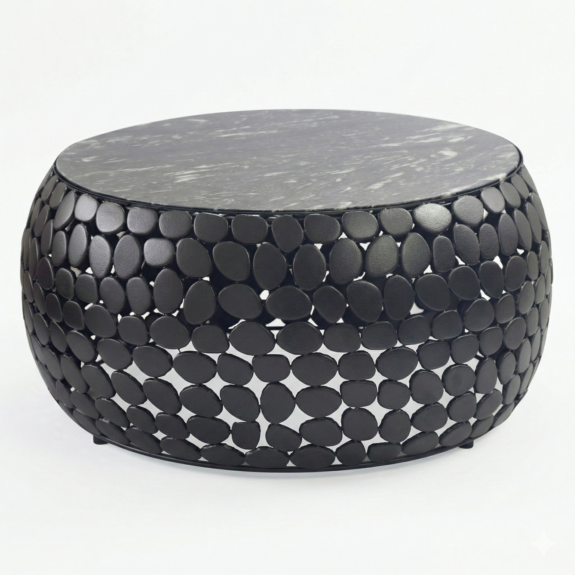 Couchtisch Karmoy Marmor Schwarz Ø 66 cm